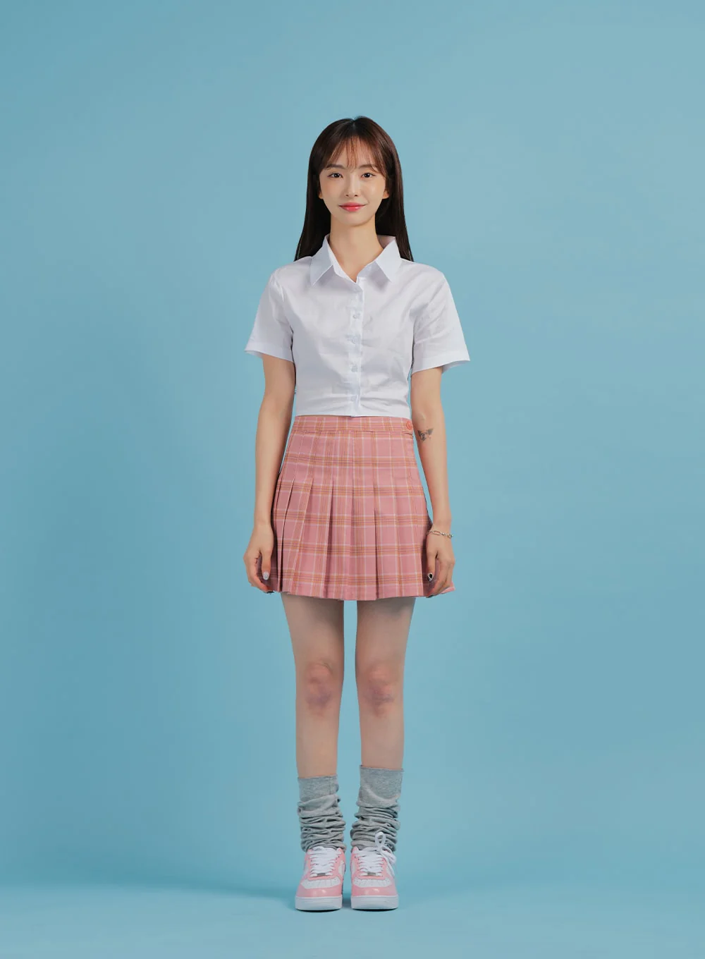 Plaid Pleated Tennis Skirt BA27 - Image 19
