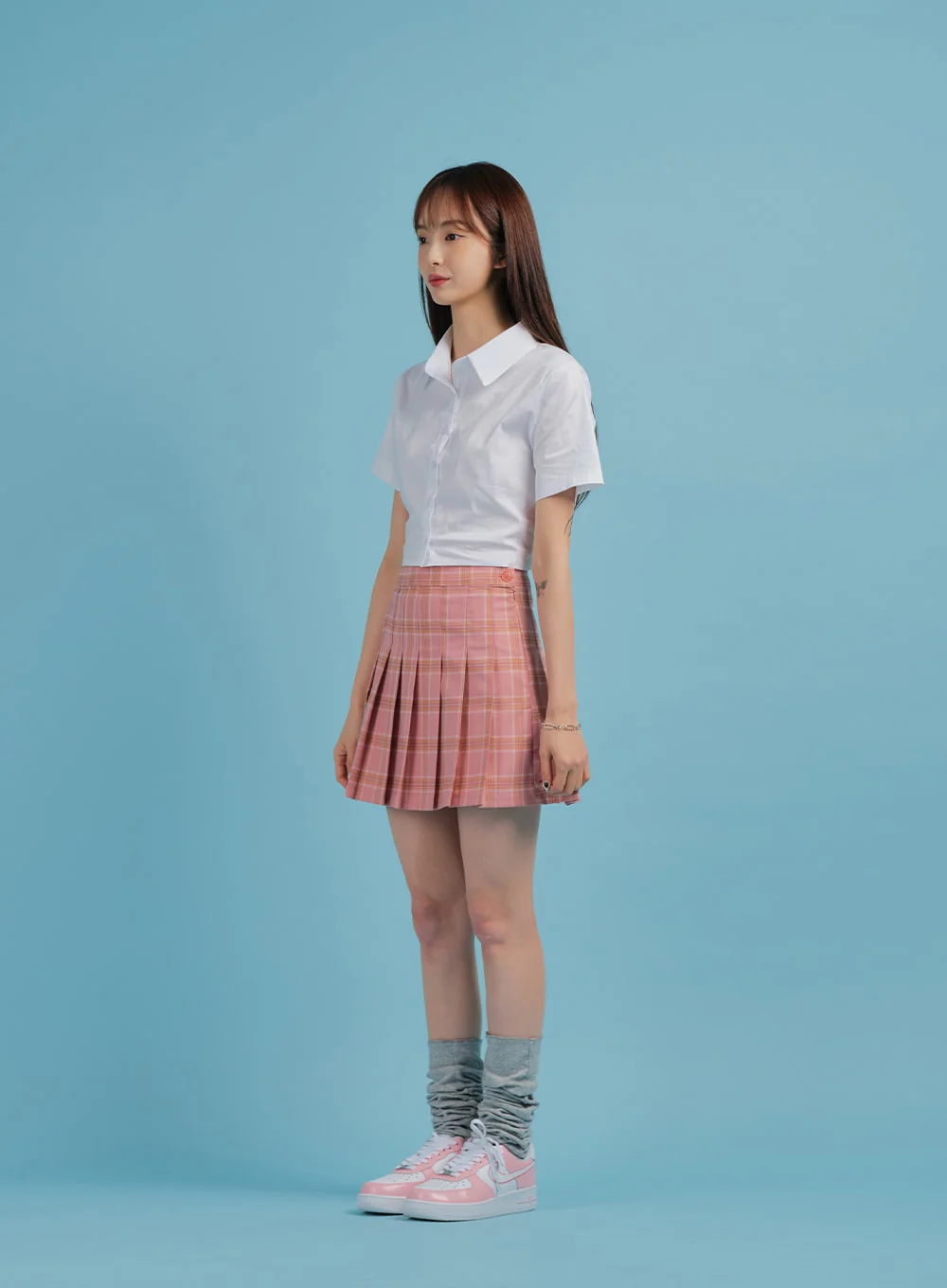Plaid Pleated Tennis Skirt BA27 - Image 20
