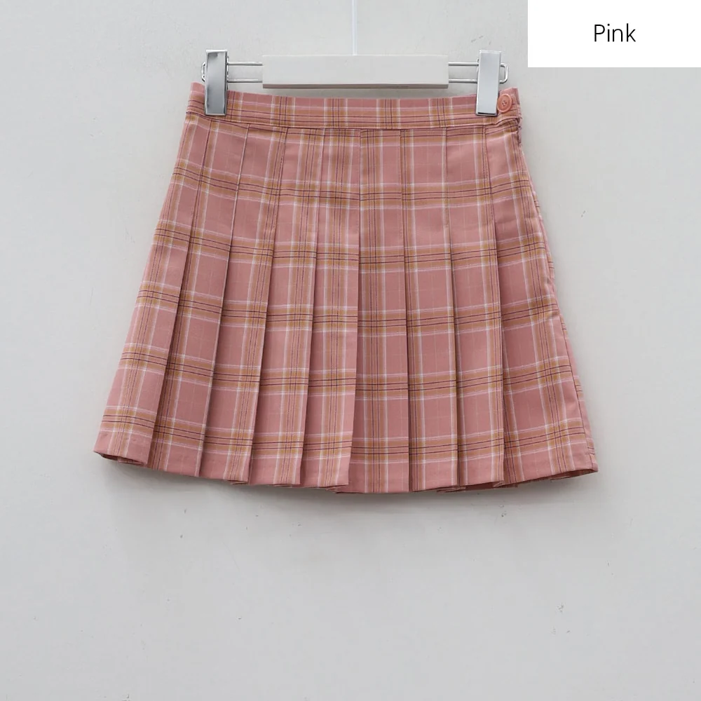 Plaid Pleated Tennis Skirt BA27 - Image 23