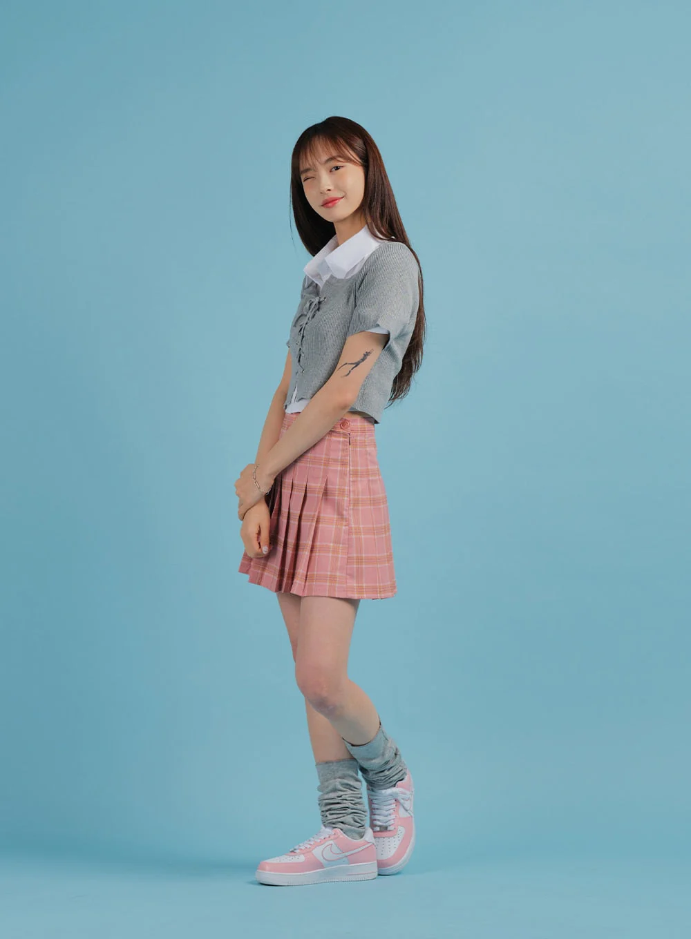 Plaid Pleated Tennis Skirt BA27 - Image 4
