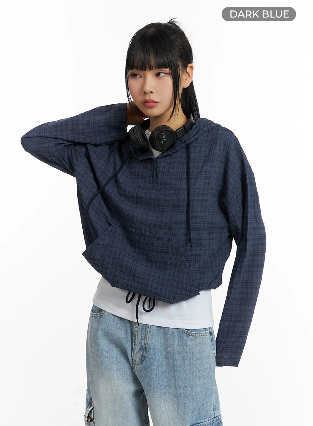 Plaid Pocket Hoodie CM407 - Image 7