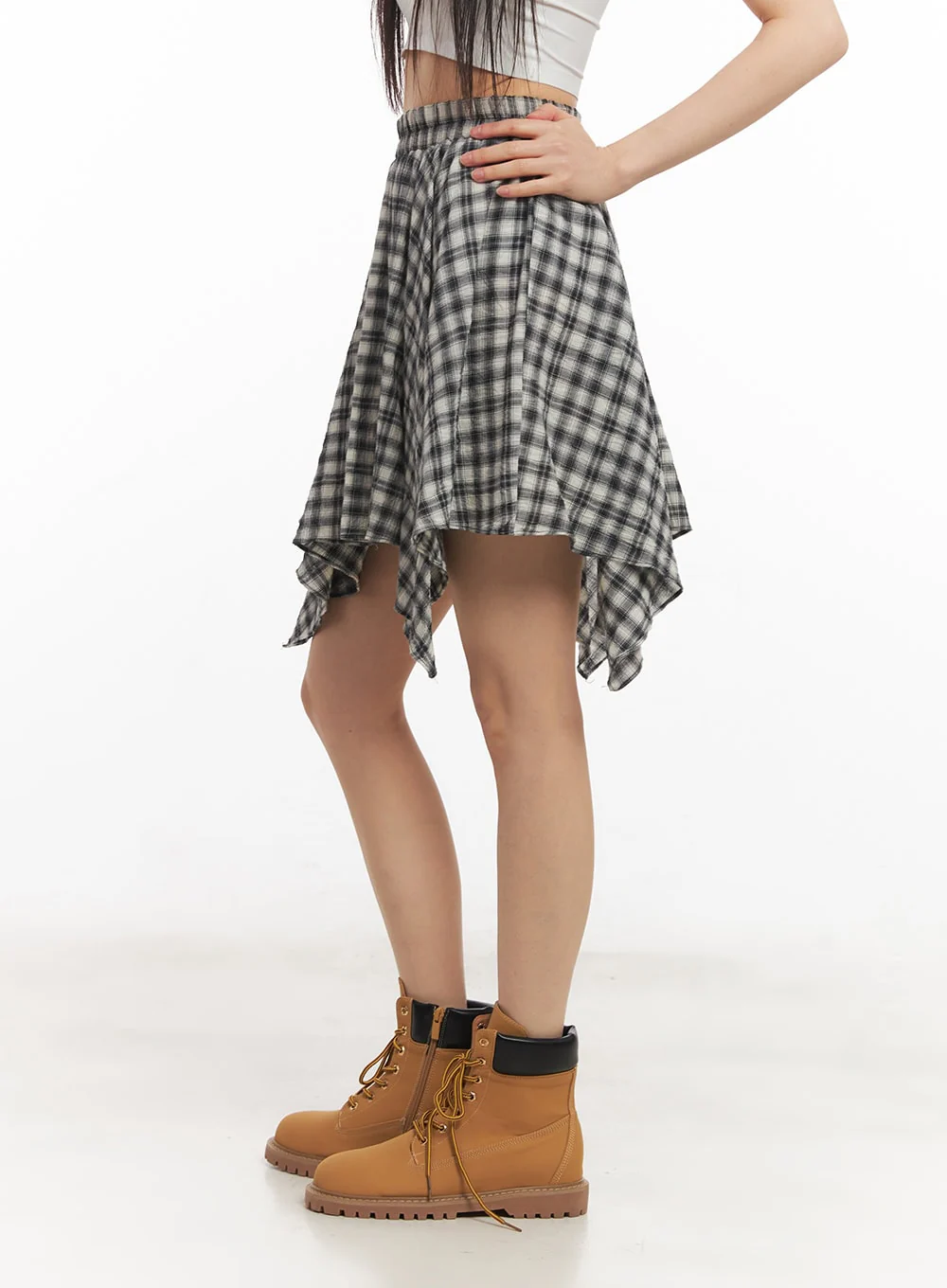 Plaid Ruffle Mini Skirt CA523 - Image 5