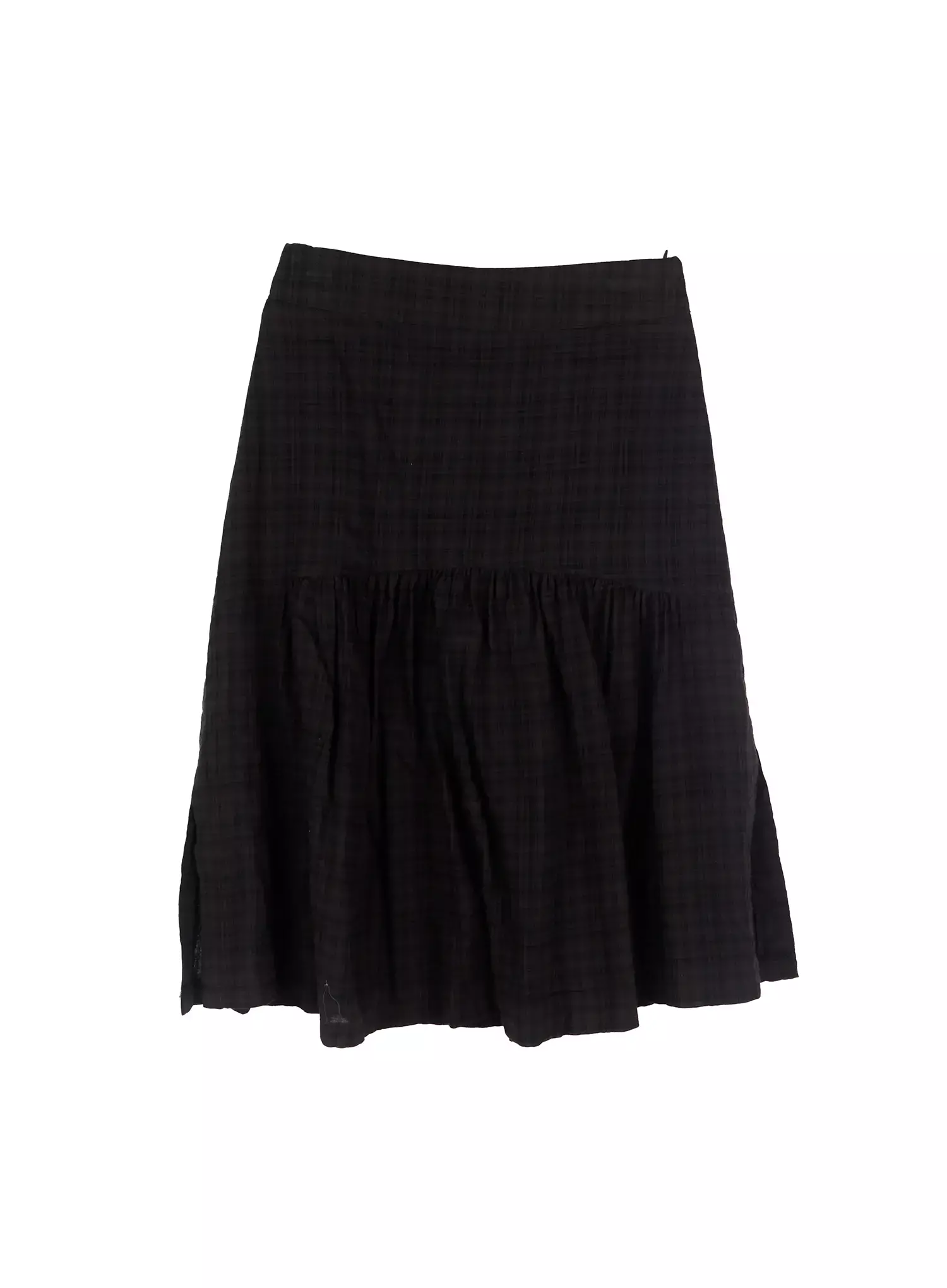Plaid Split Midi Skirt F516 - Image 17