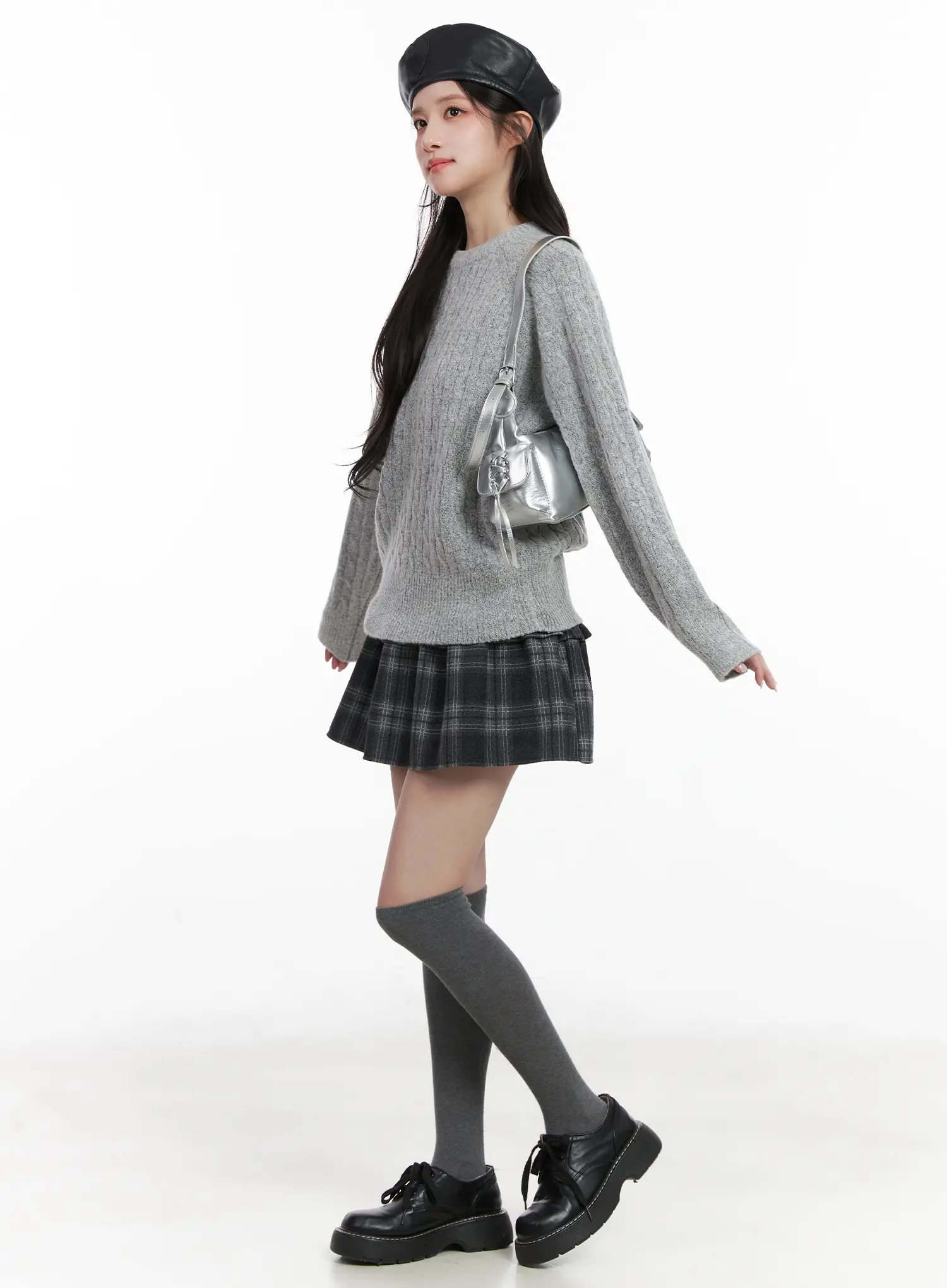 Plaid Tiered Mini Skirt CN527 - Image 2