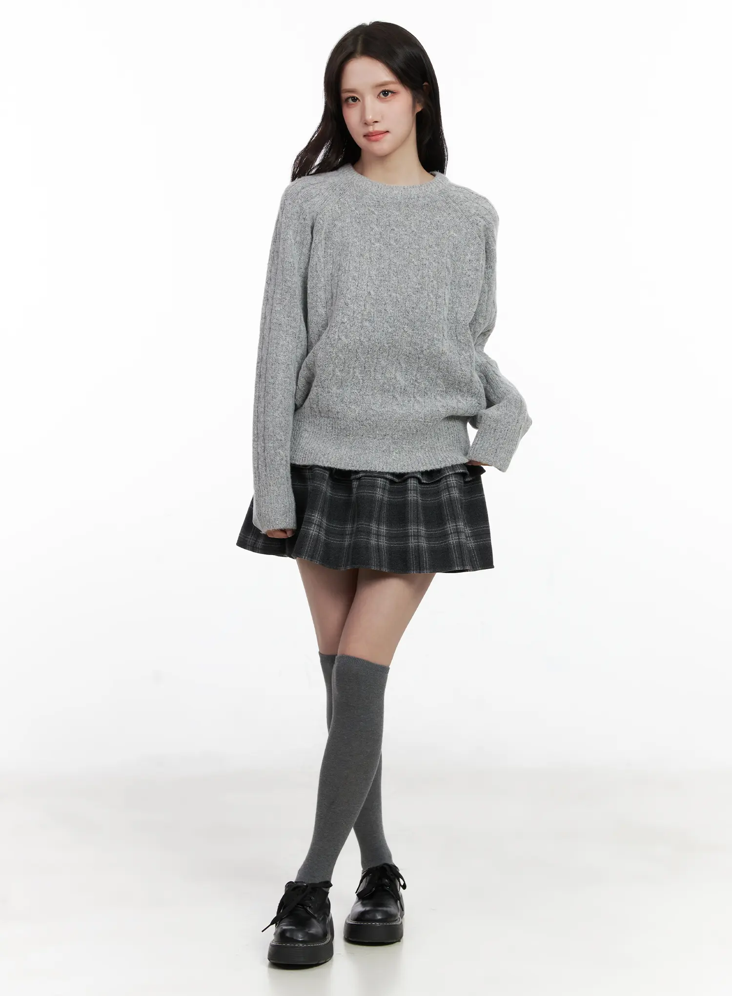 Plaid Tiered Mini Skirt CN527 - Image 3