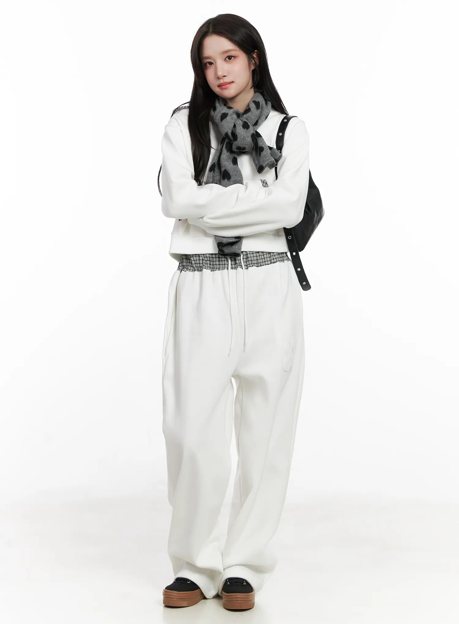 Plaid Trim Sweatpants CN527 - Image 2