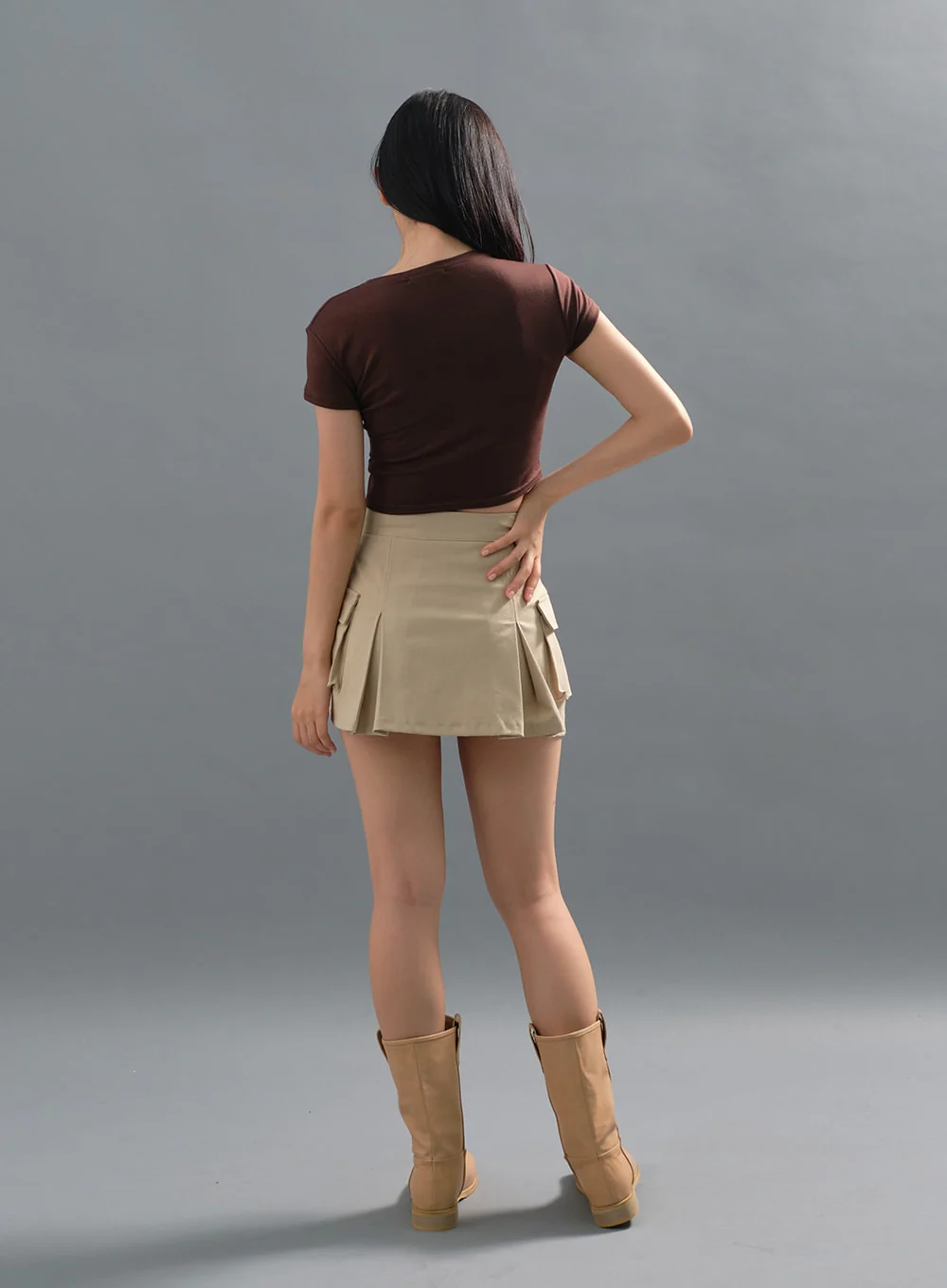 Pleated Cargo Mini Skirt CJ16 - Image 13