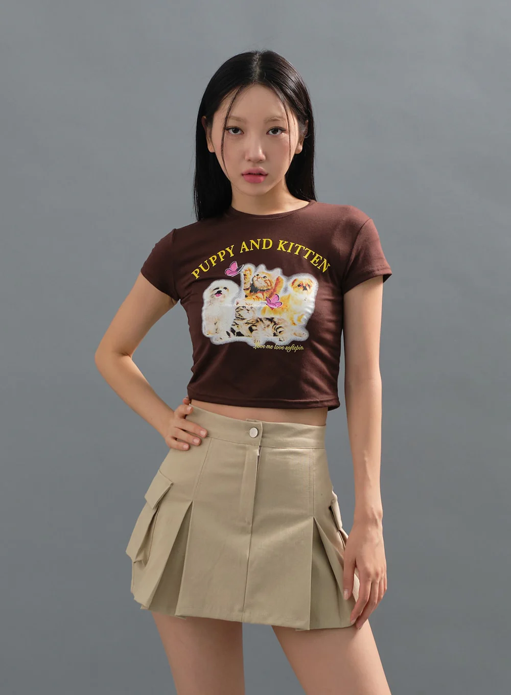 Pleated Cargo Mini Skirt CJ16 - Image 14