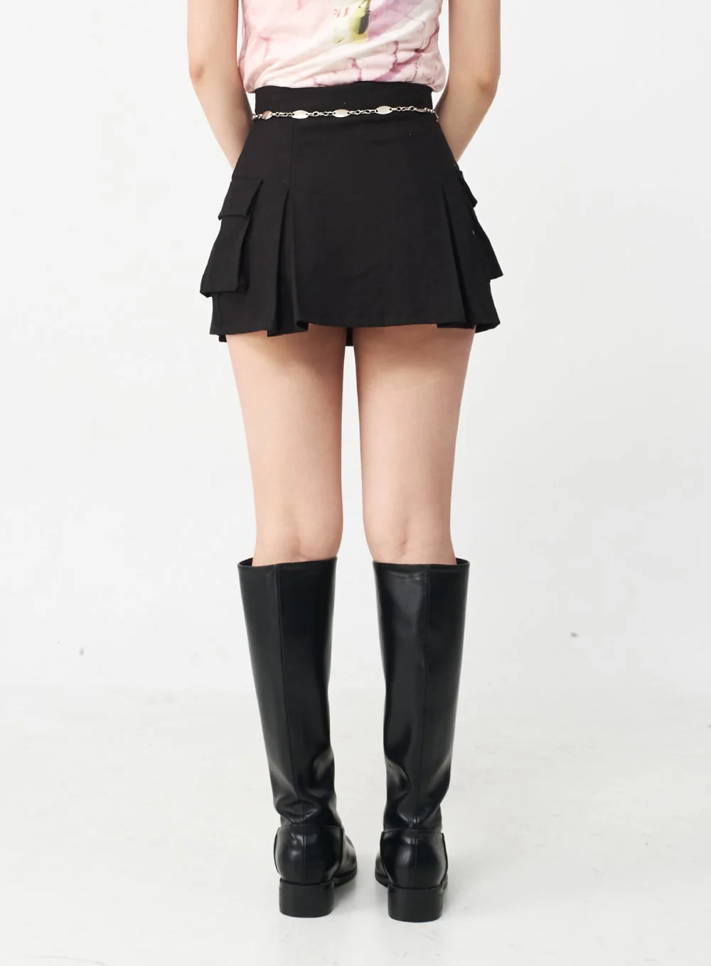 Pleated Cargo Mini Skirt CJ16 - Image 6