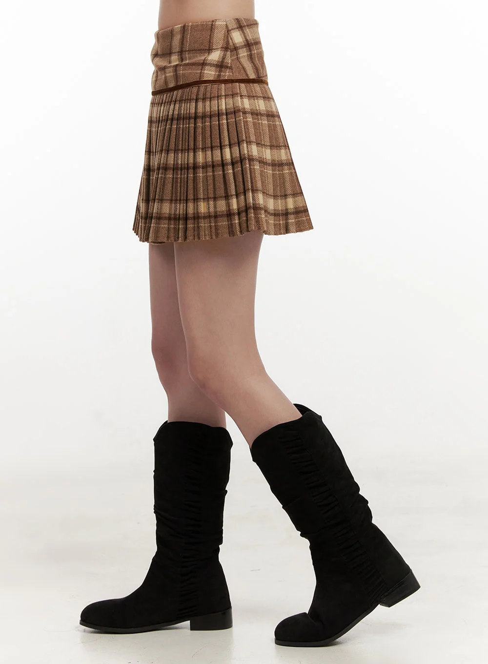 Pleated Check Print Mini Skirt ON429 - Image 6