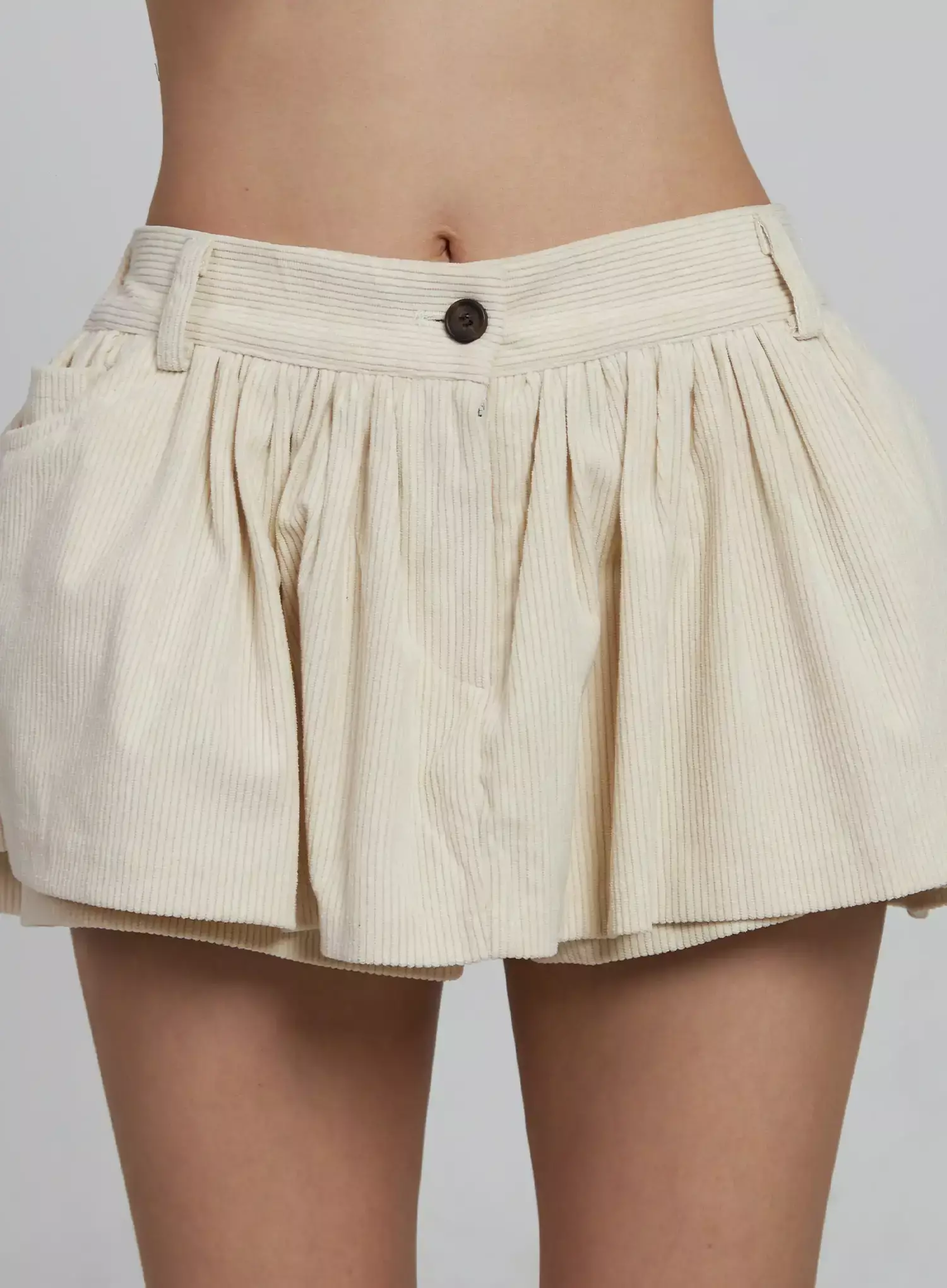 Pleated Corduroy Mini Skort IM520 - Image 4