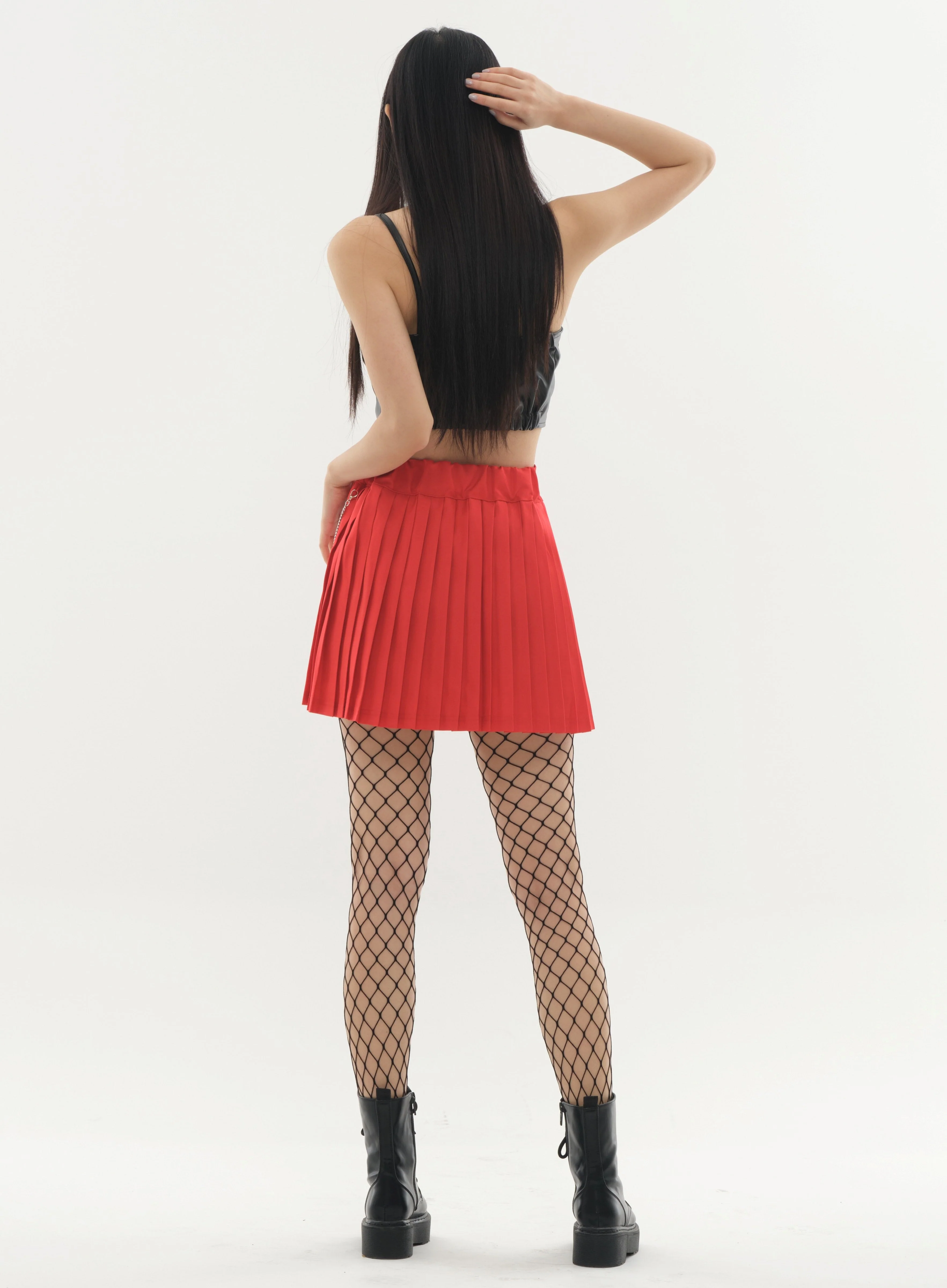 Pleated Mini Skirt with Chain #Original Kpop #121692 - Image 20