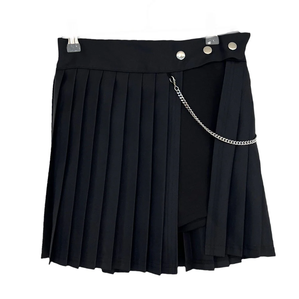 Pleated Mini Skirt with Chain #Original Kpop #121692 - Image 27