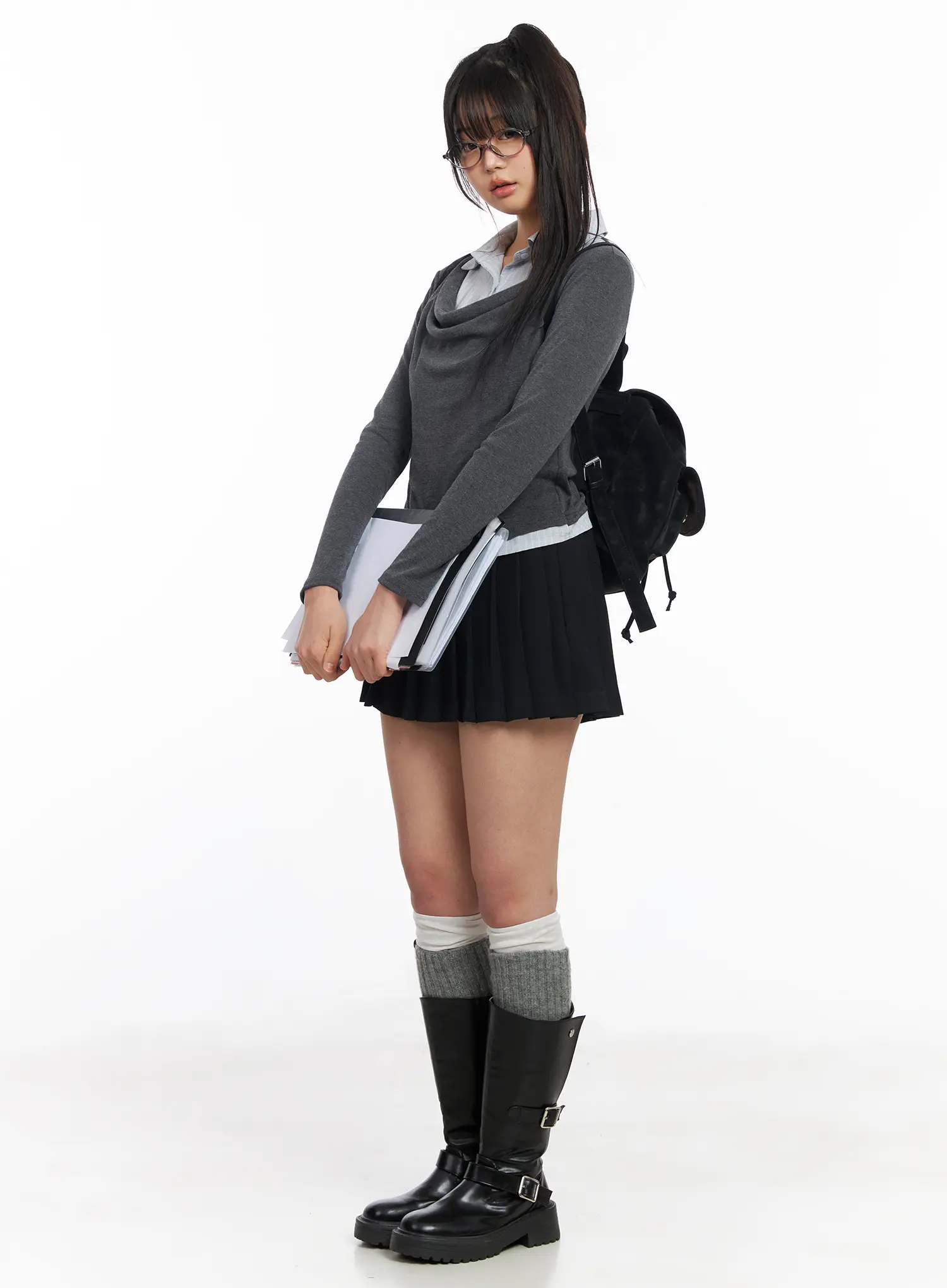 Pleated Mini Skort CF504 - Image 2