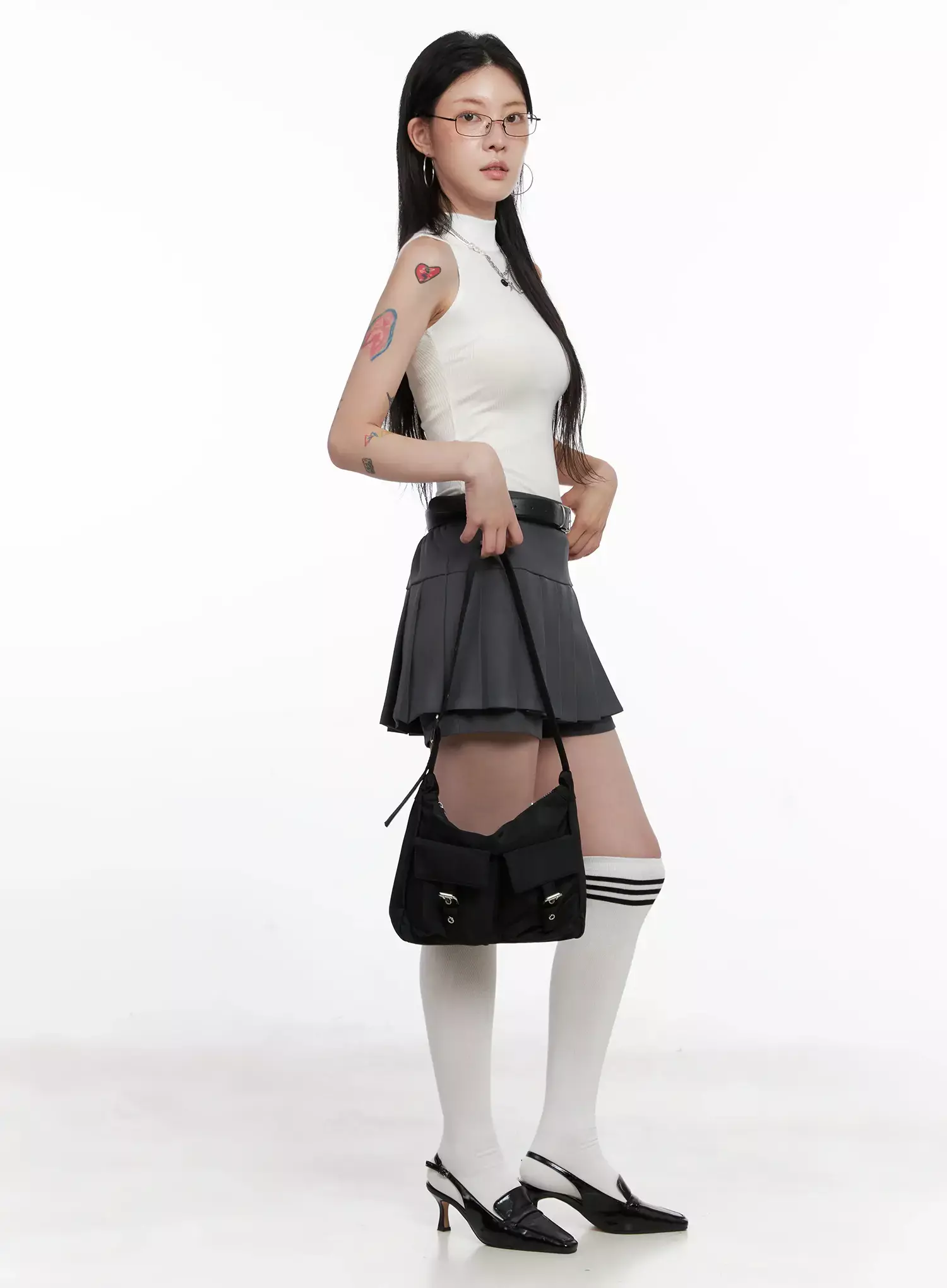 Pleated Mini Skort IS508 - Image 15