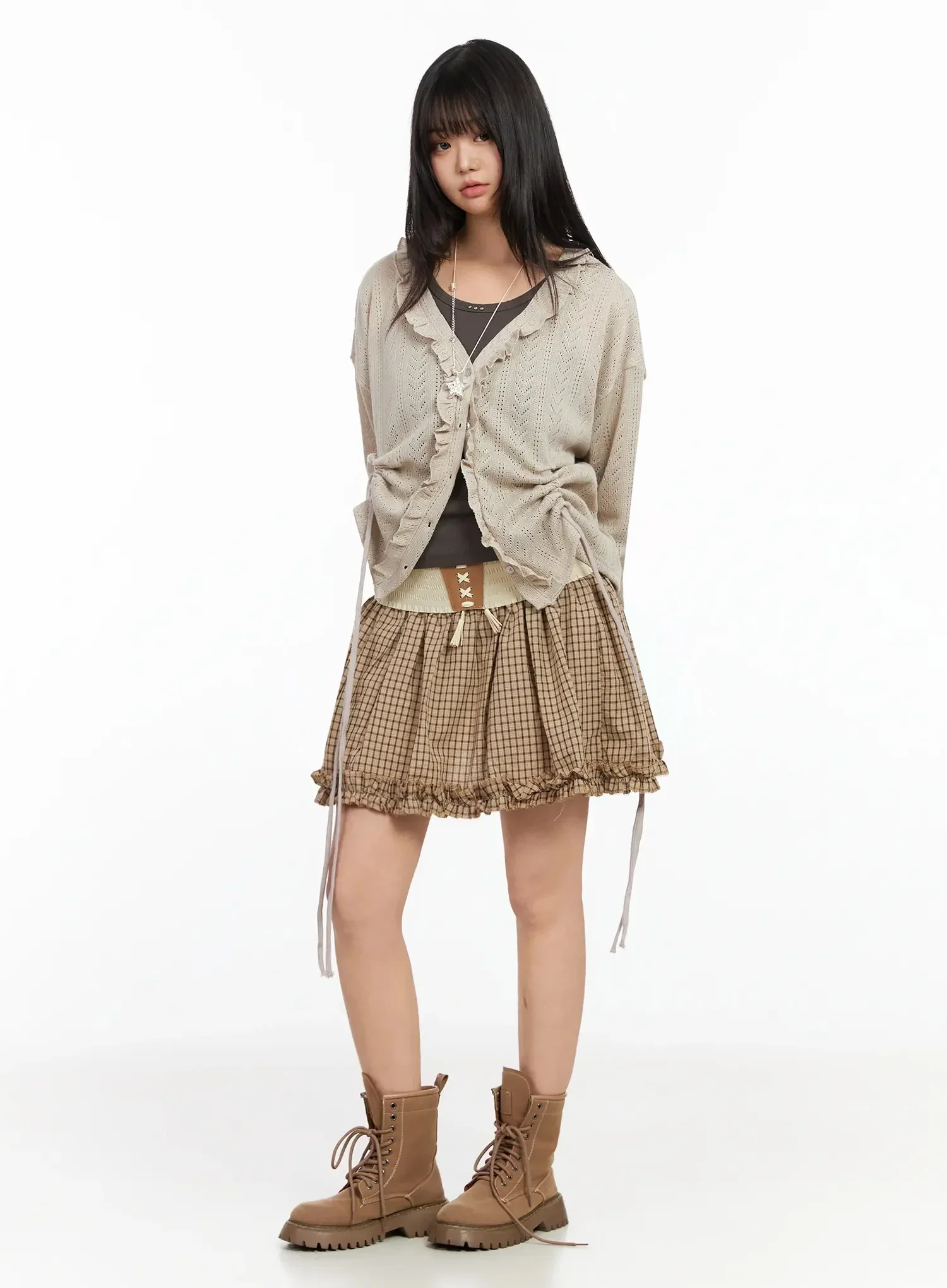 Pointelle Knit Cardigan IA523 - Image 6