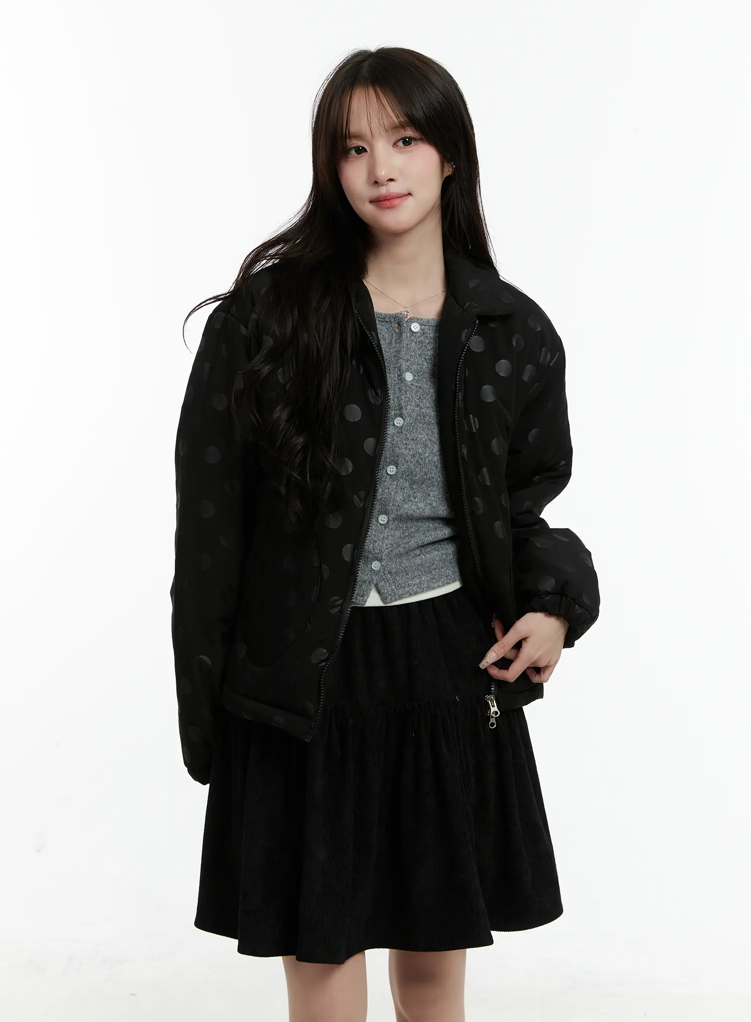 Polka Dot Bomber Jacket CD514 - Image 7