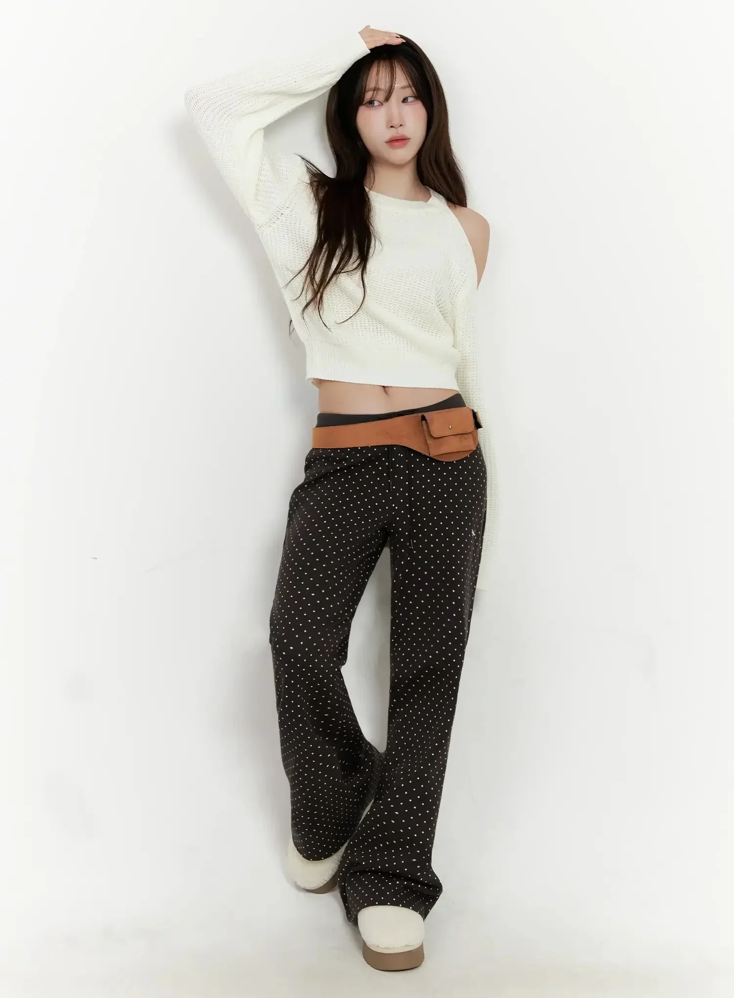 Polka Dot Bootcut Flare Pants IN514 - Image 2