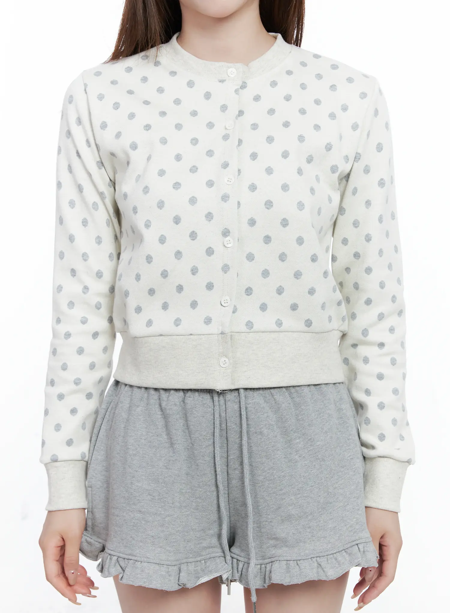 Polka-Dot Button-Up Cardigan CS501 - Image 6