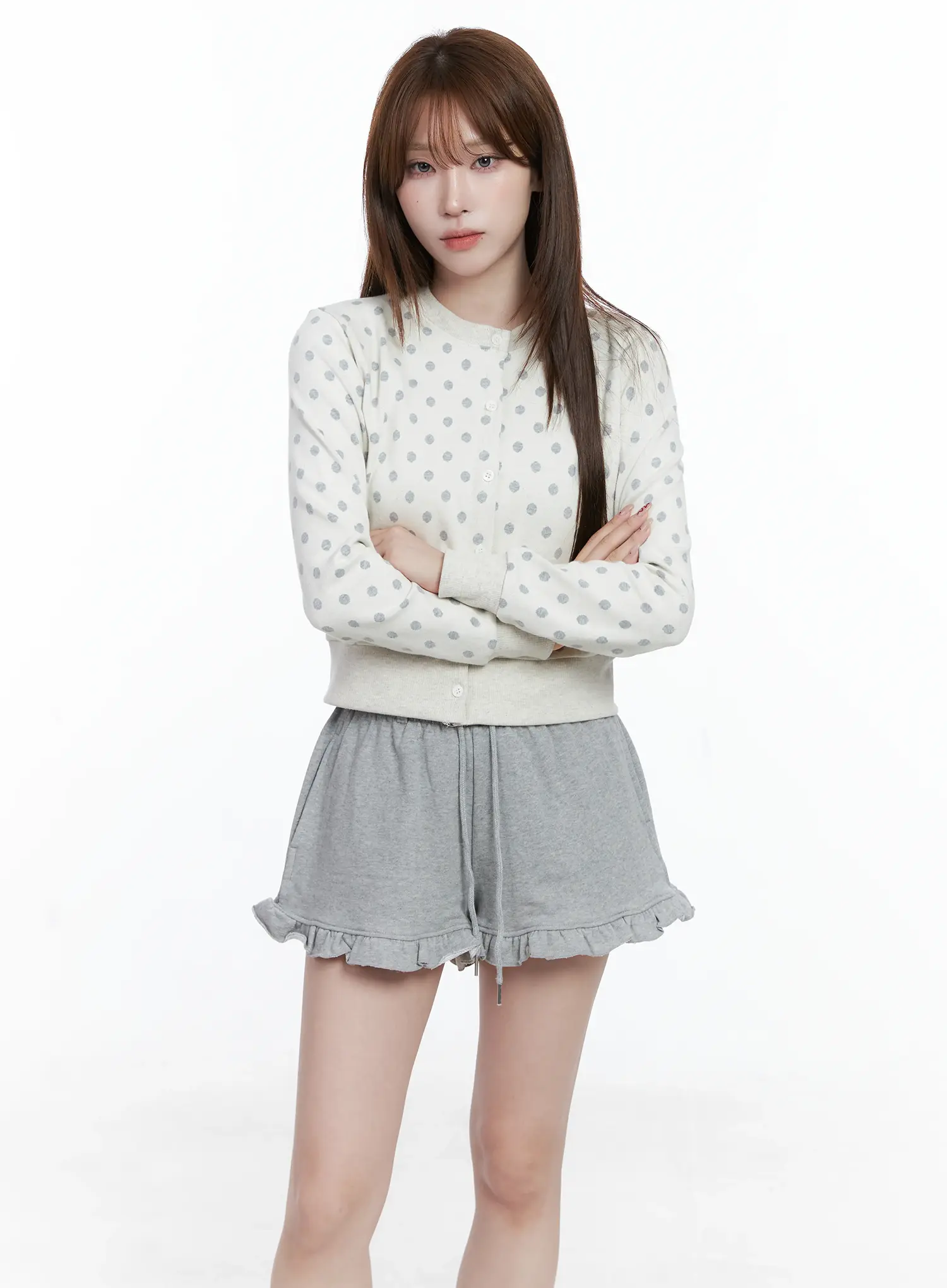 Polka-Dot Button-Up Cardigan CS501 - Image 7