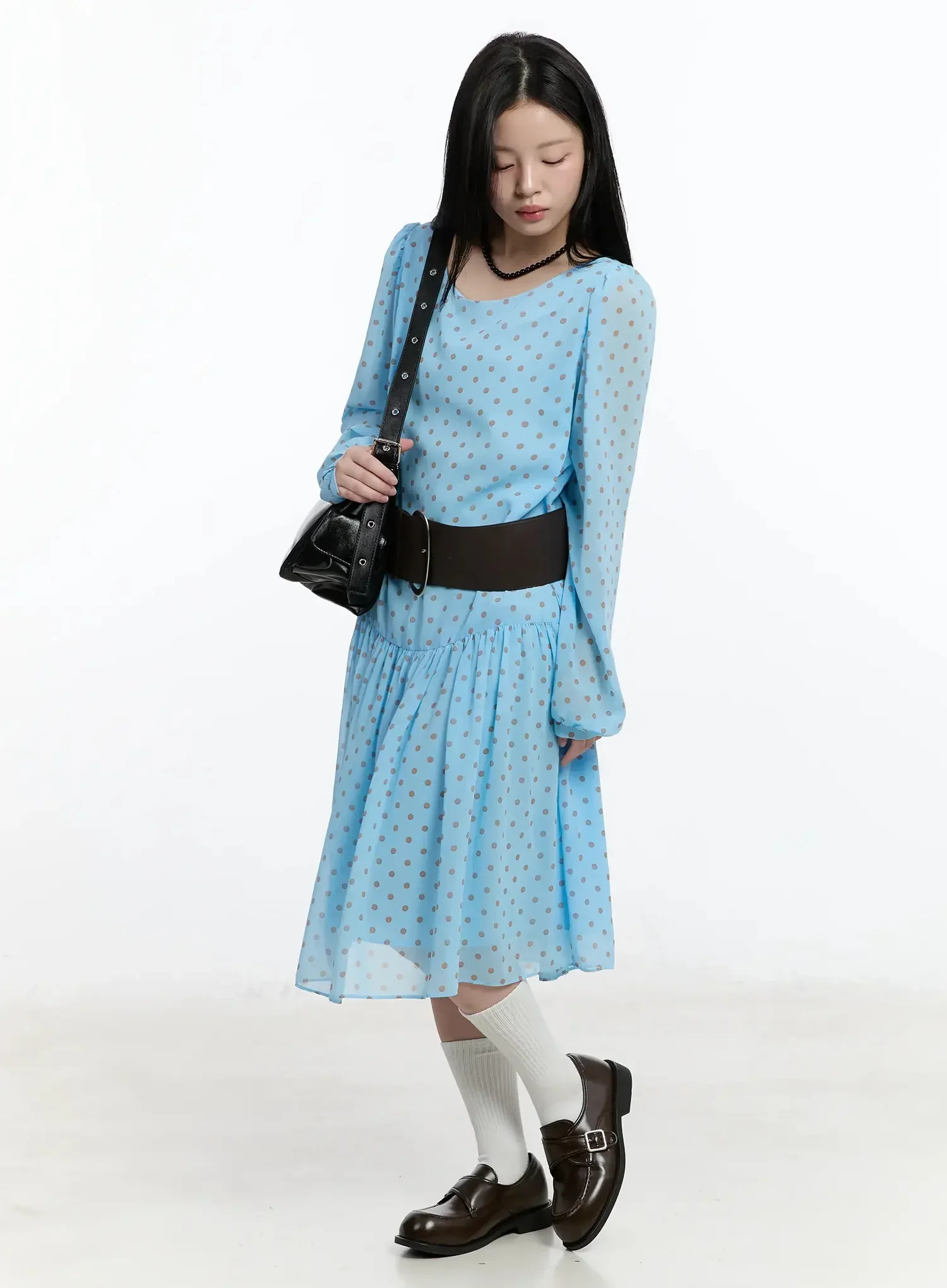Polka Dot Chiffon Dress IM513 - Image 11