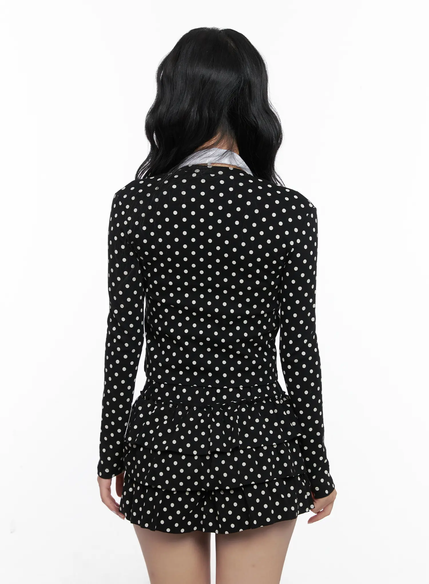 Polka Dot Crop Cardigan CN514 - Image 7