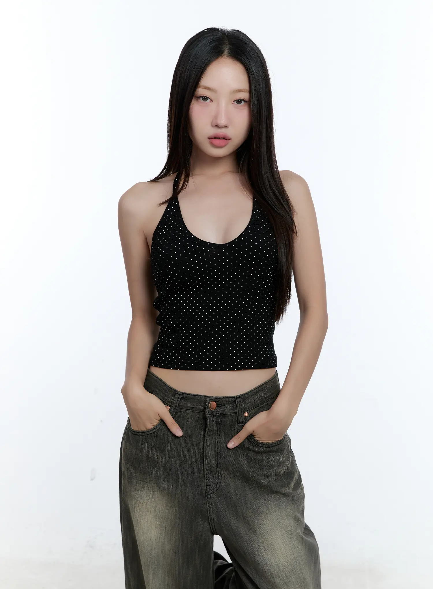 Polka Dot Halter Neck Cami Top CU527 - Image 10