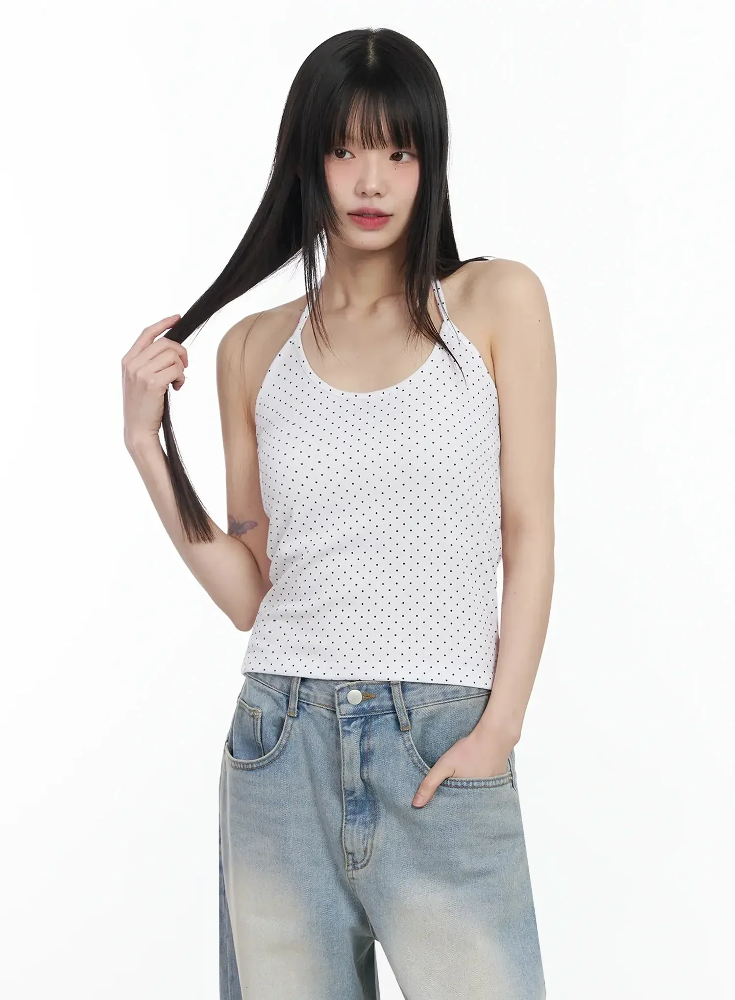 Polka Dot Halter Neck Top IM523 - Image 15