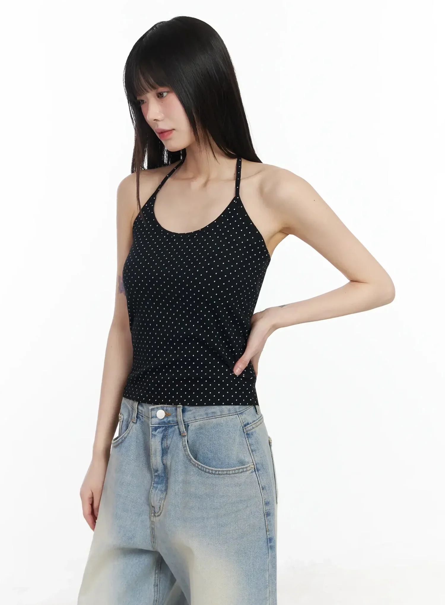 Polka Dot Halter Neck Top IM523 - Image 8