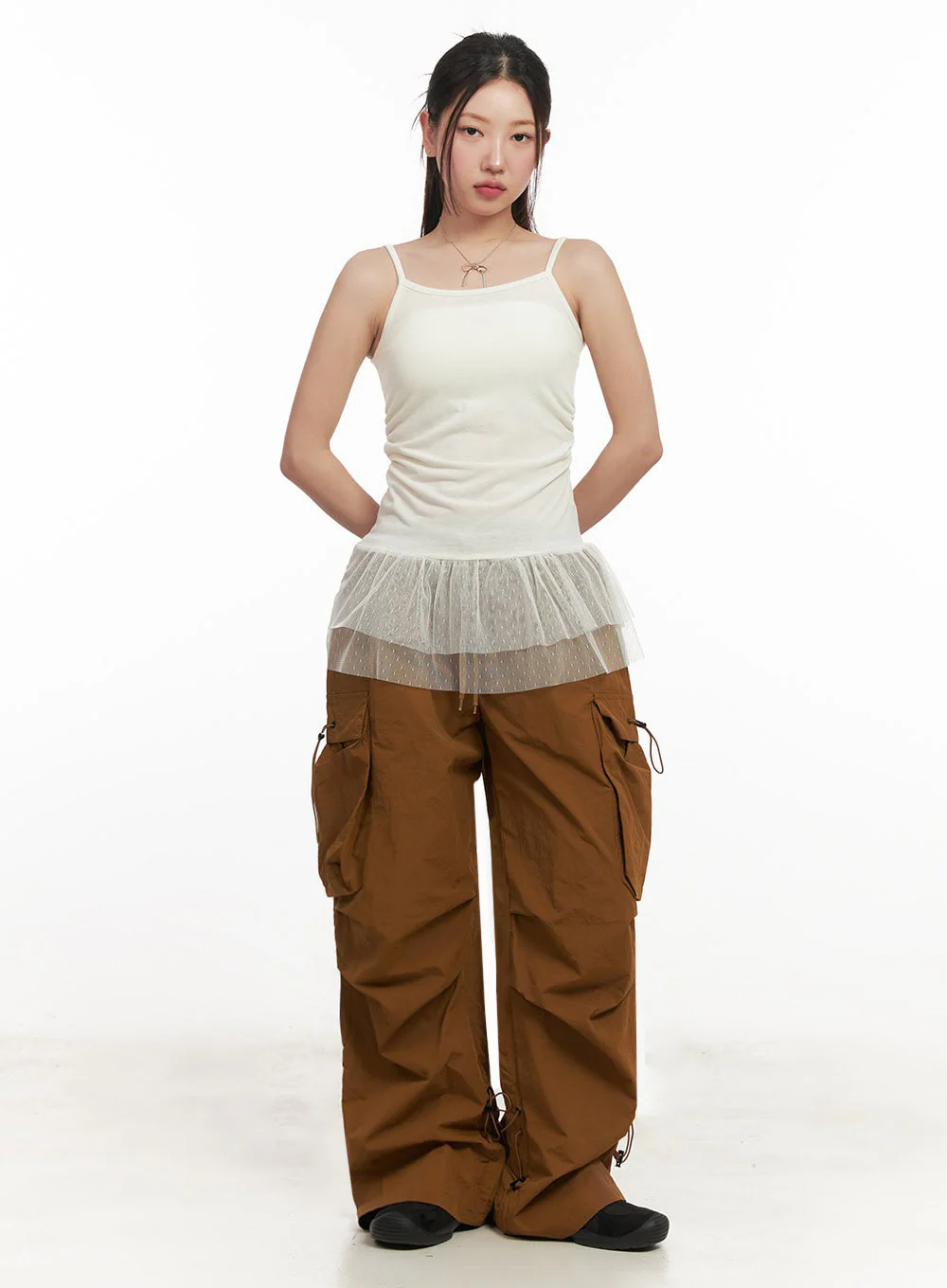 Polka-Dot Layering Skirt Cami Top IM525 - Image 14