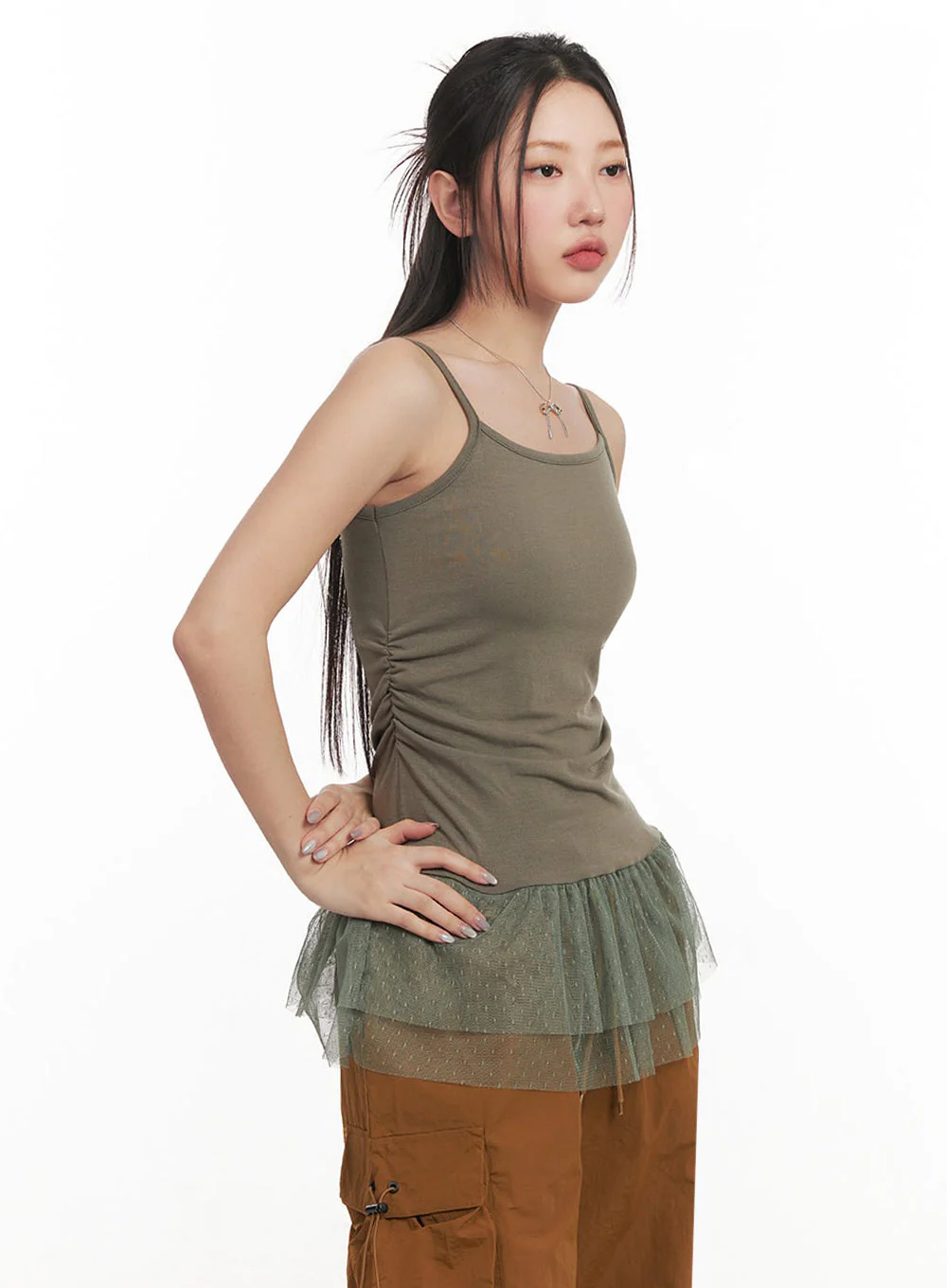 Polka-Dot Layering Skirt Cami Top IM525 - Image 16
