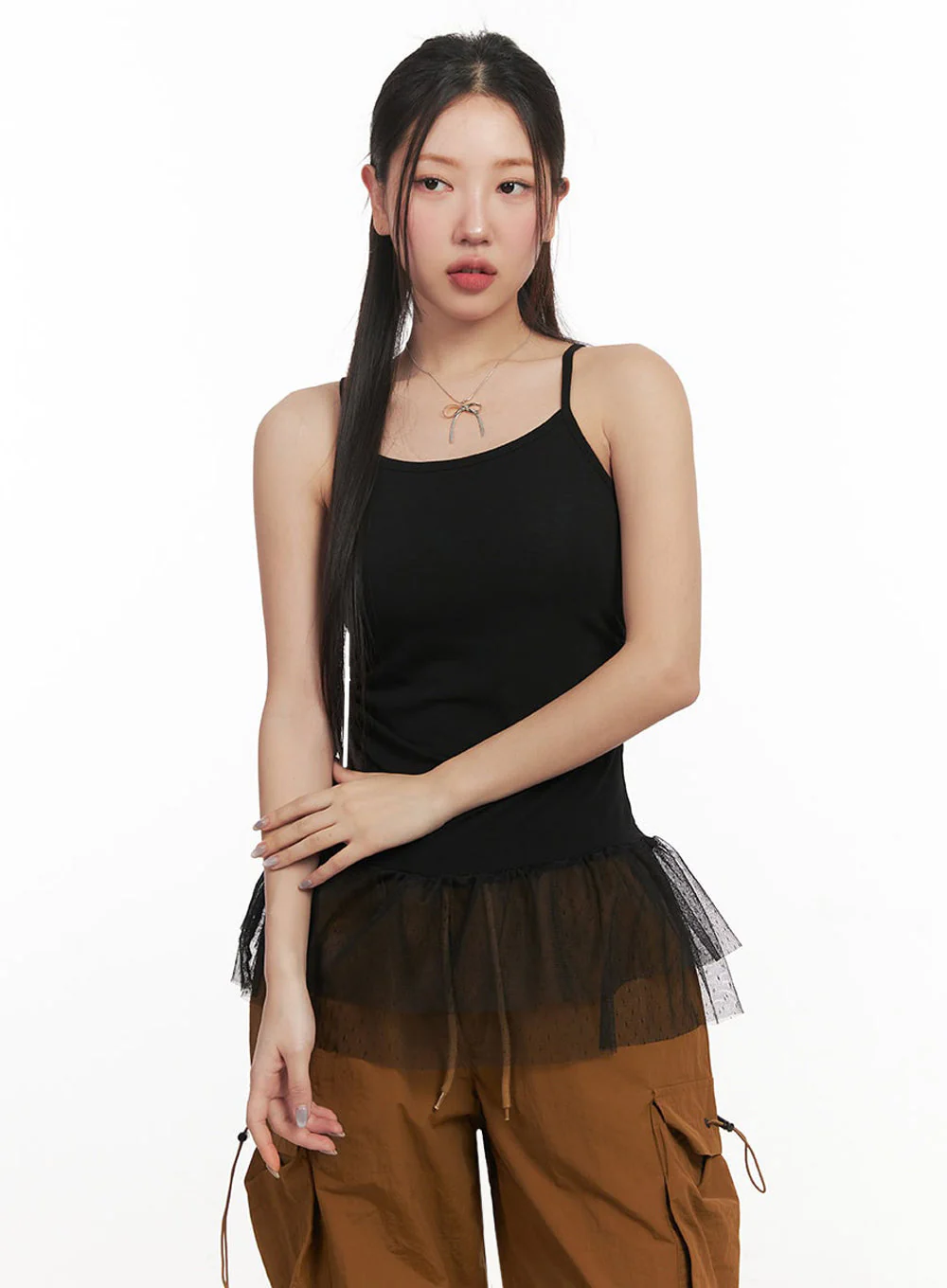 Polka-Dot Layering Skirt Cami Top IM525 - Image 18