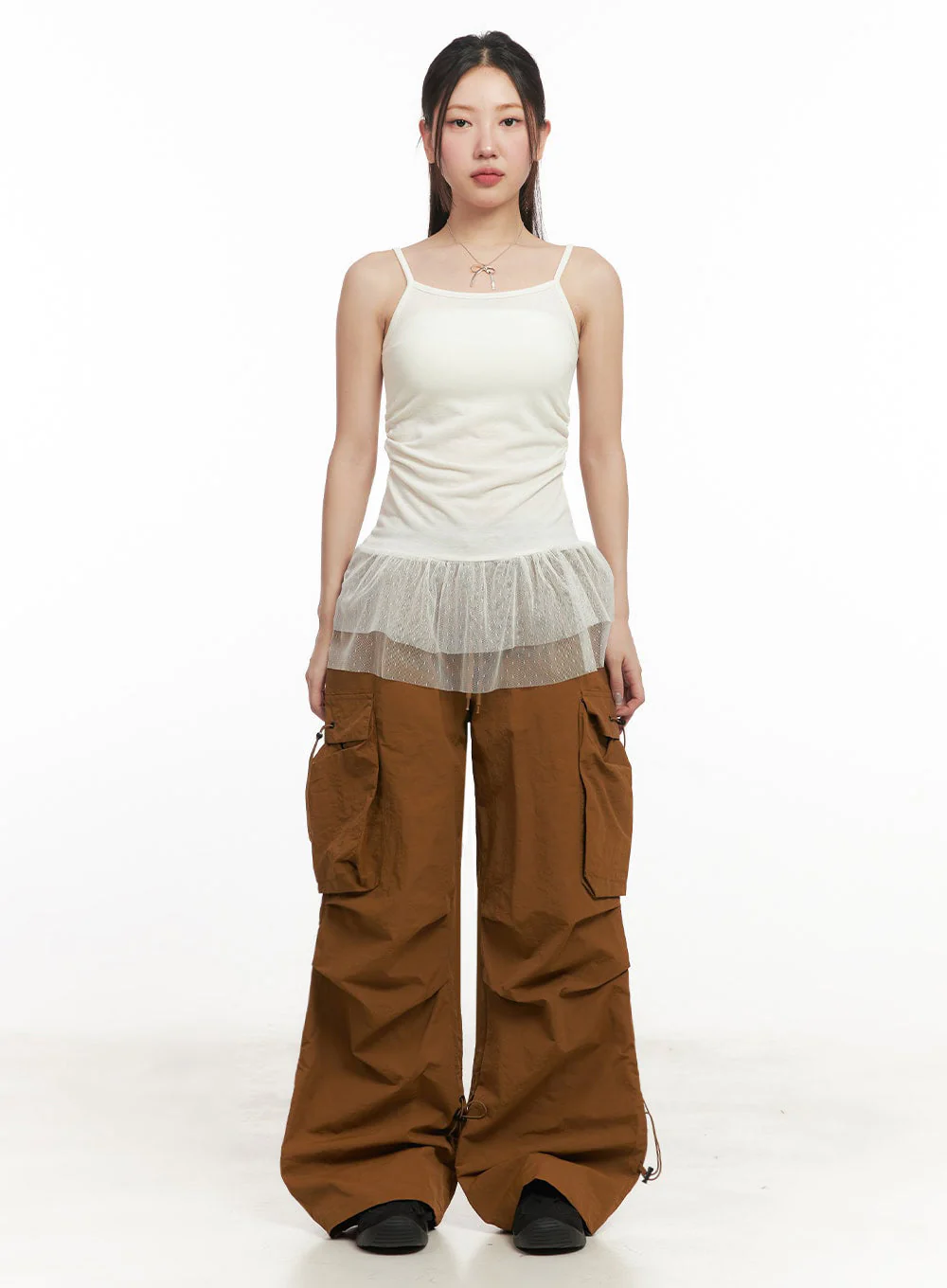 Polka-Dot Layering Skirt Cami Top IM525 - Image 5