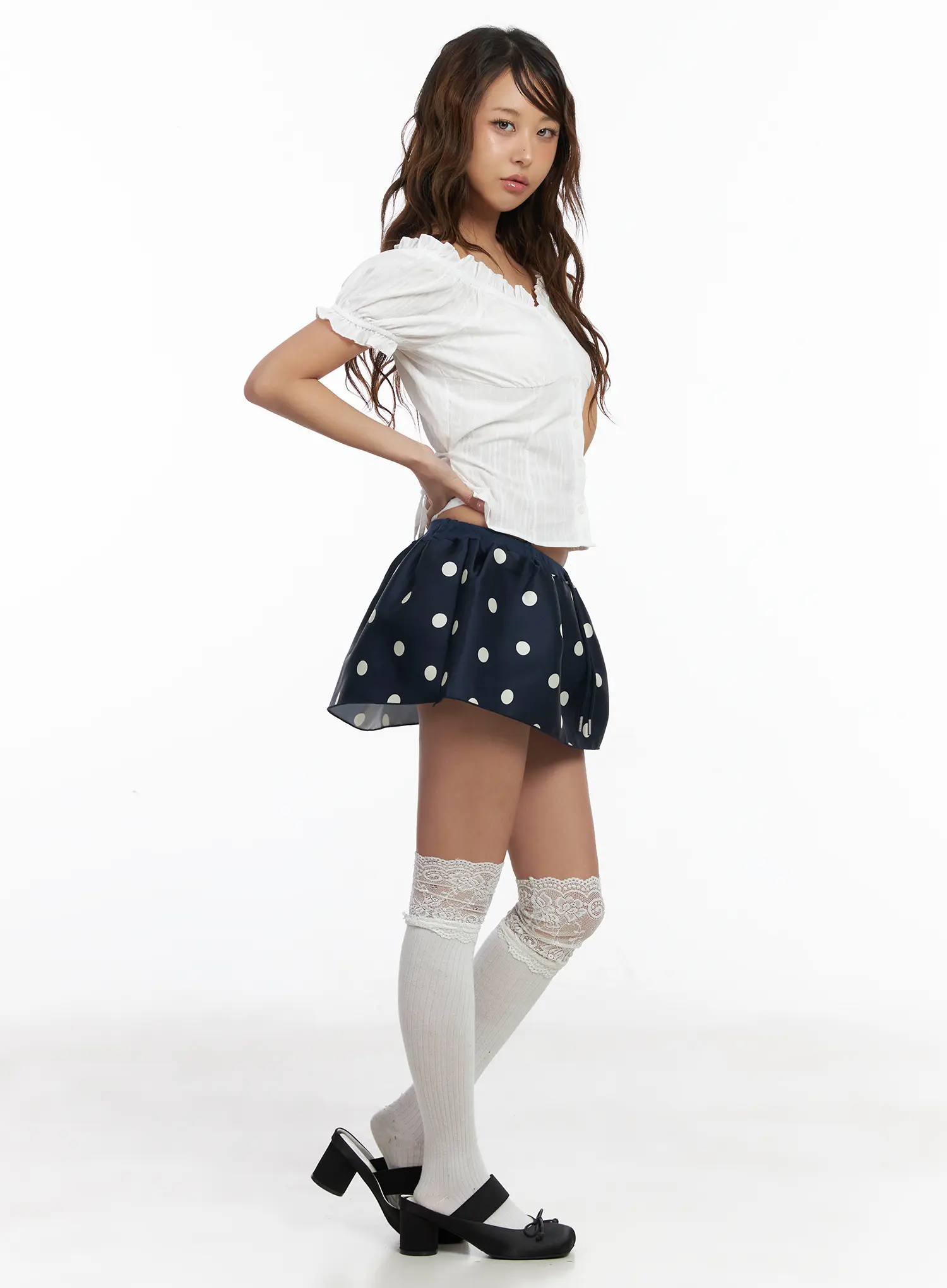 Polka Dot Mini Skirt CM520 - Image 5