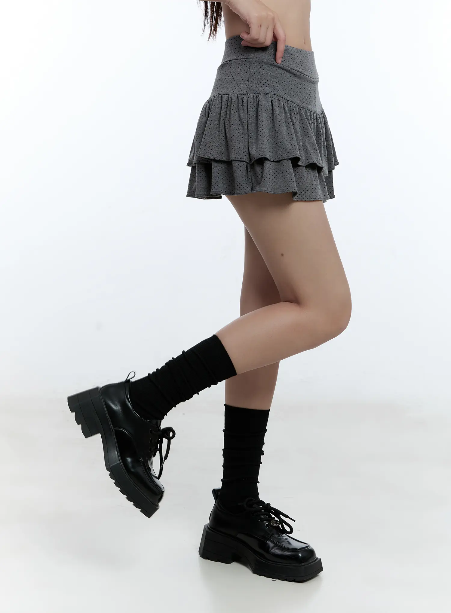 Polka Dot Ruffle Mini Skirt CU527 - Image 5