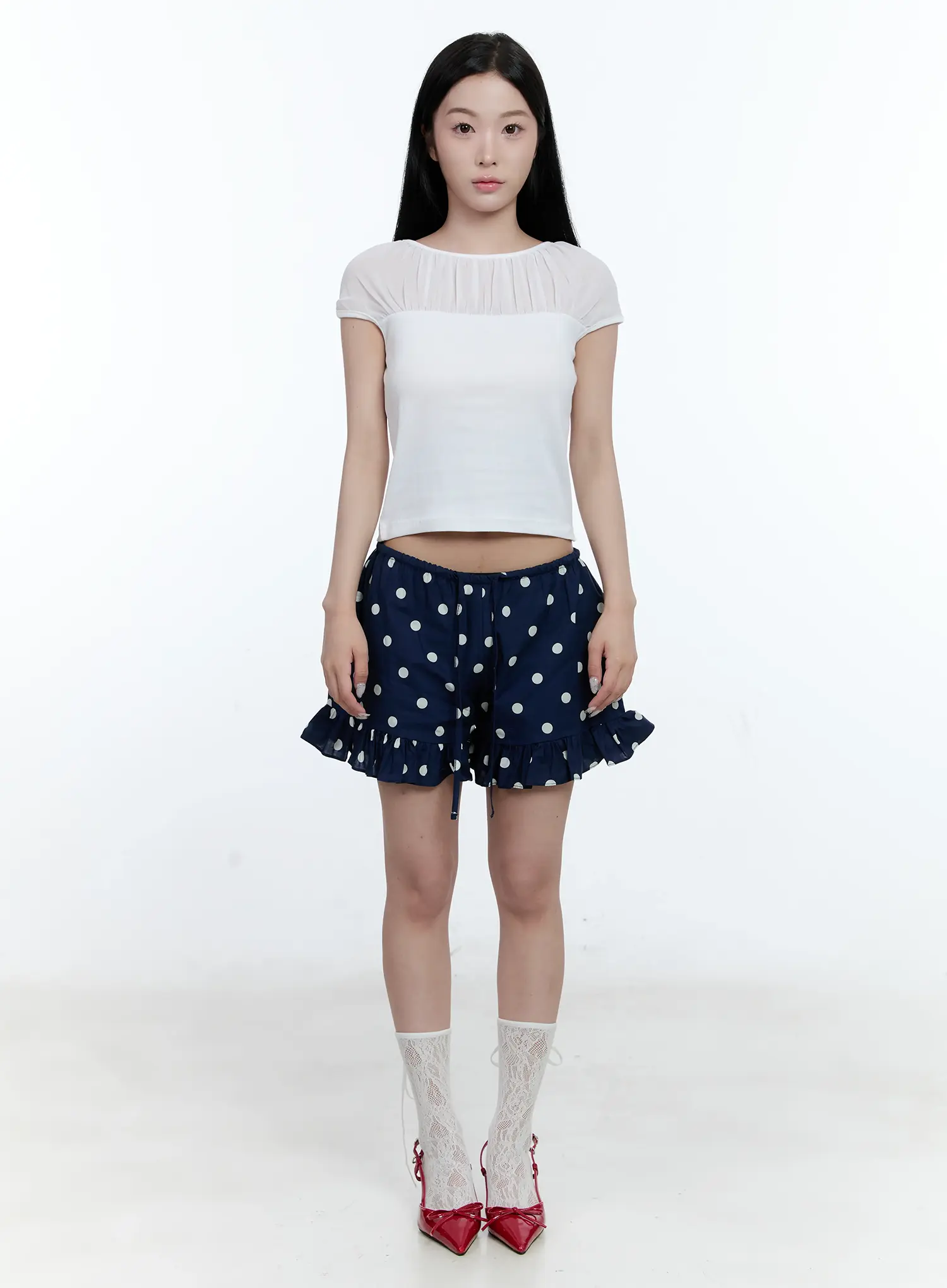 Polka-Dot Ruffle Shorts CG501 - Image 3
