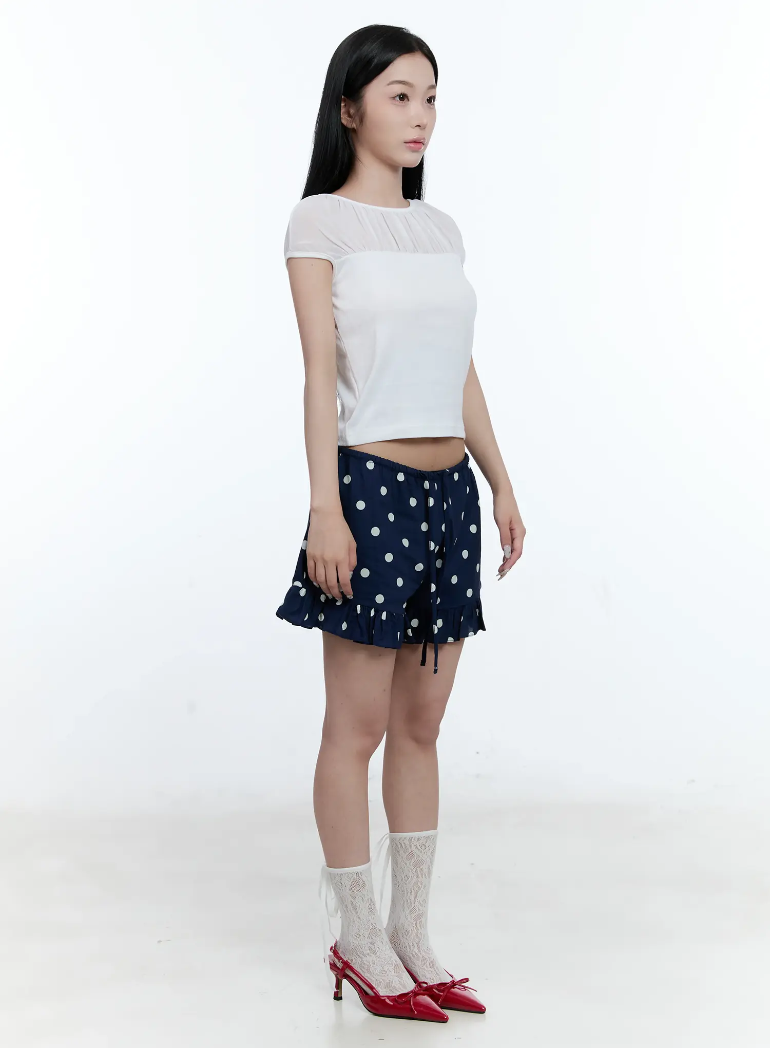 Polka-Dot Ruffle Shorts CG501 - Image 8