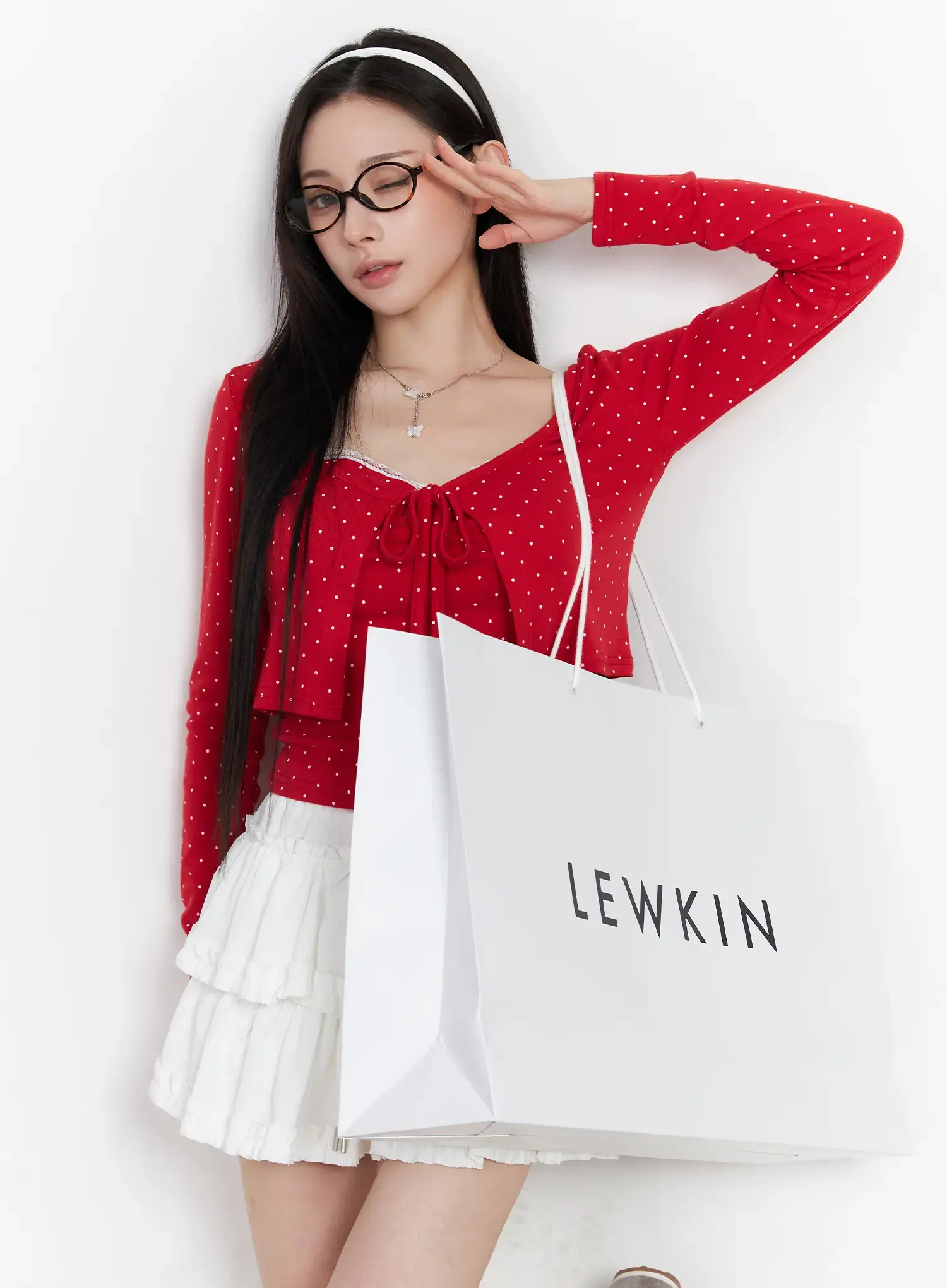 Polka Dot Tank and Cardigan Set CM518