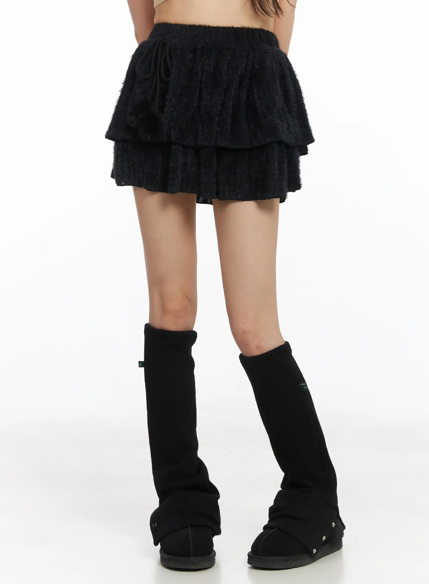 Pom-Pom Tiered Mini Skirt CD526