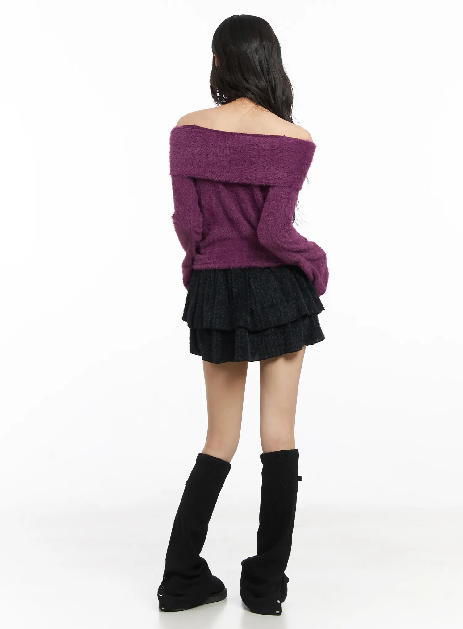 Pom-Pom Tiered Mini Skirt CD526 - Image 8