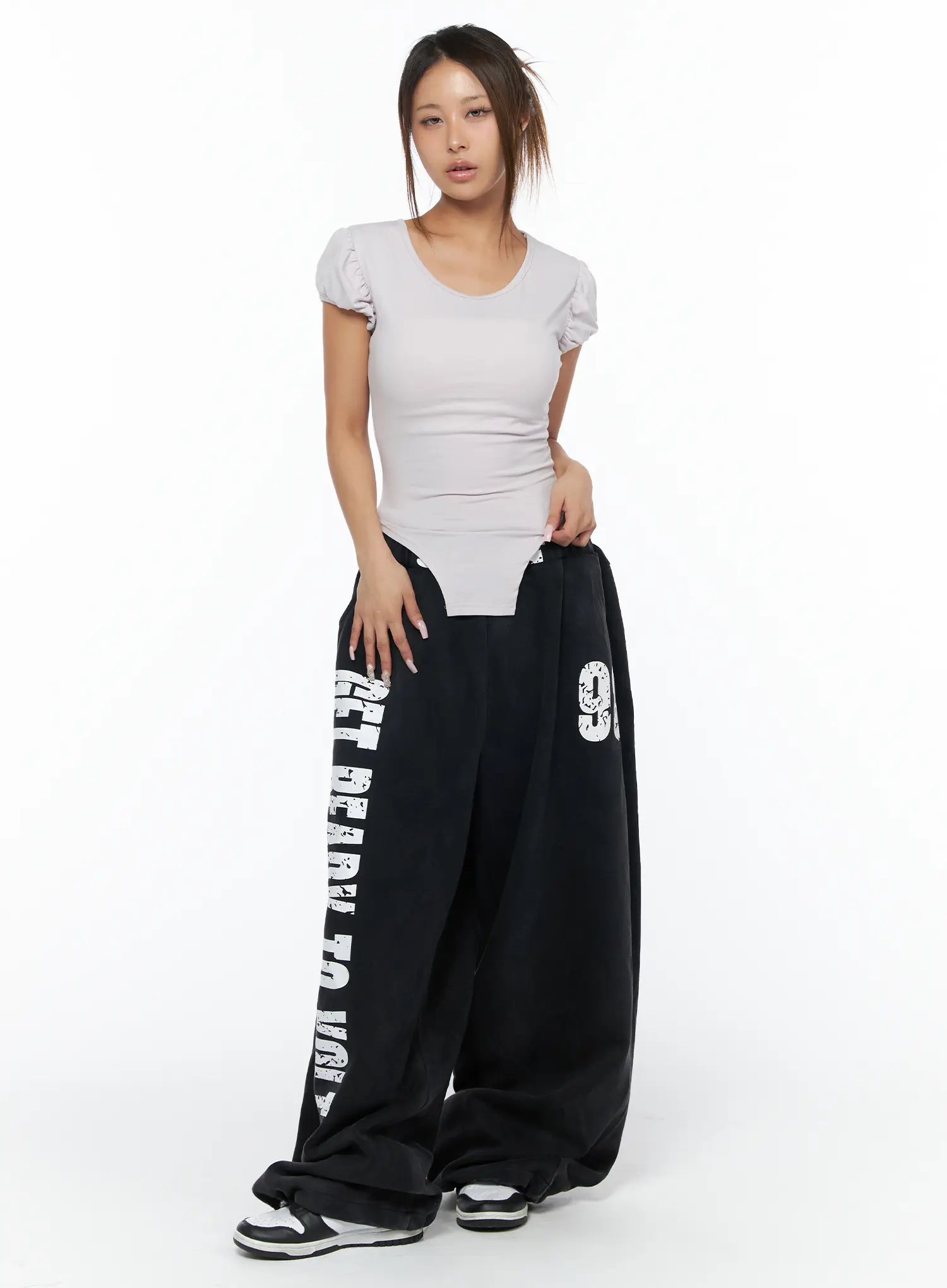 Puff Sleeve Bodysuit Tee CA517 - Image 3