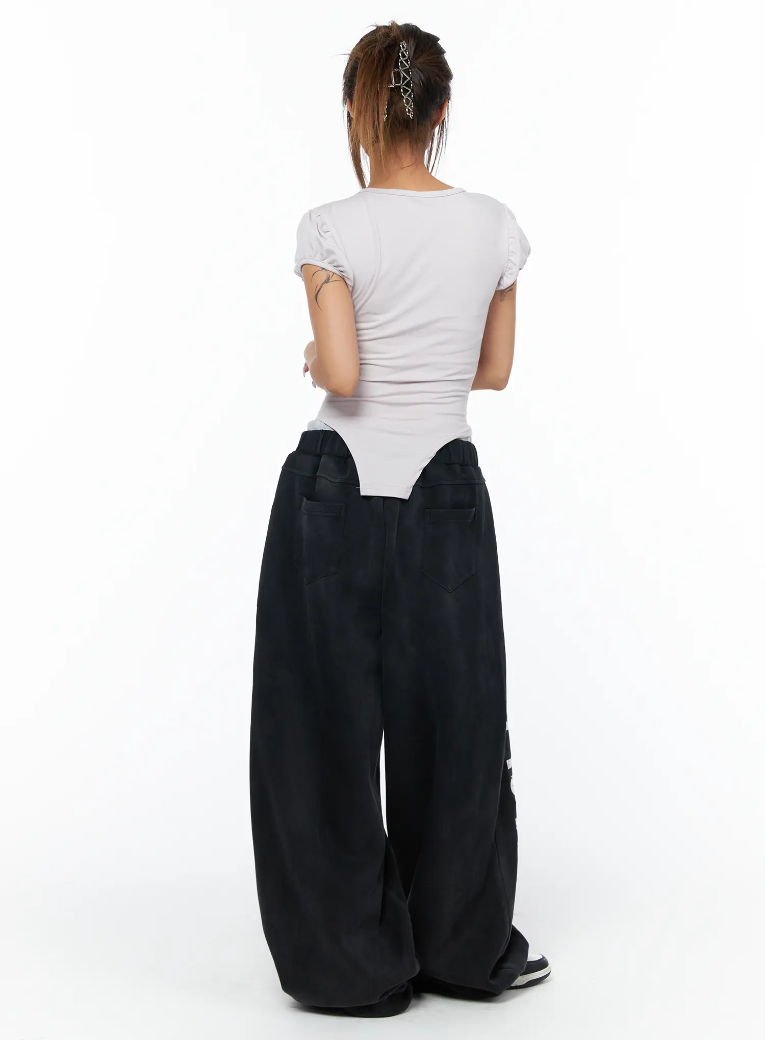 Puff Sleeve Bodysuit Tee CA517 - Image 5