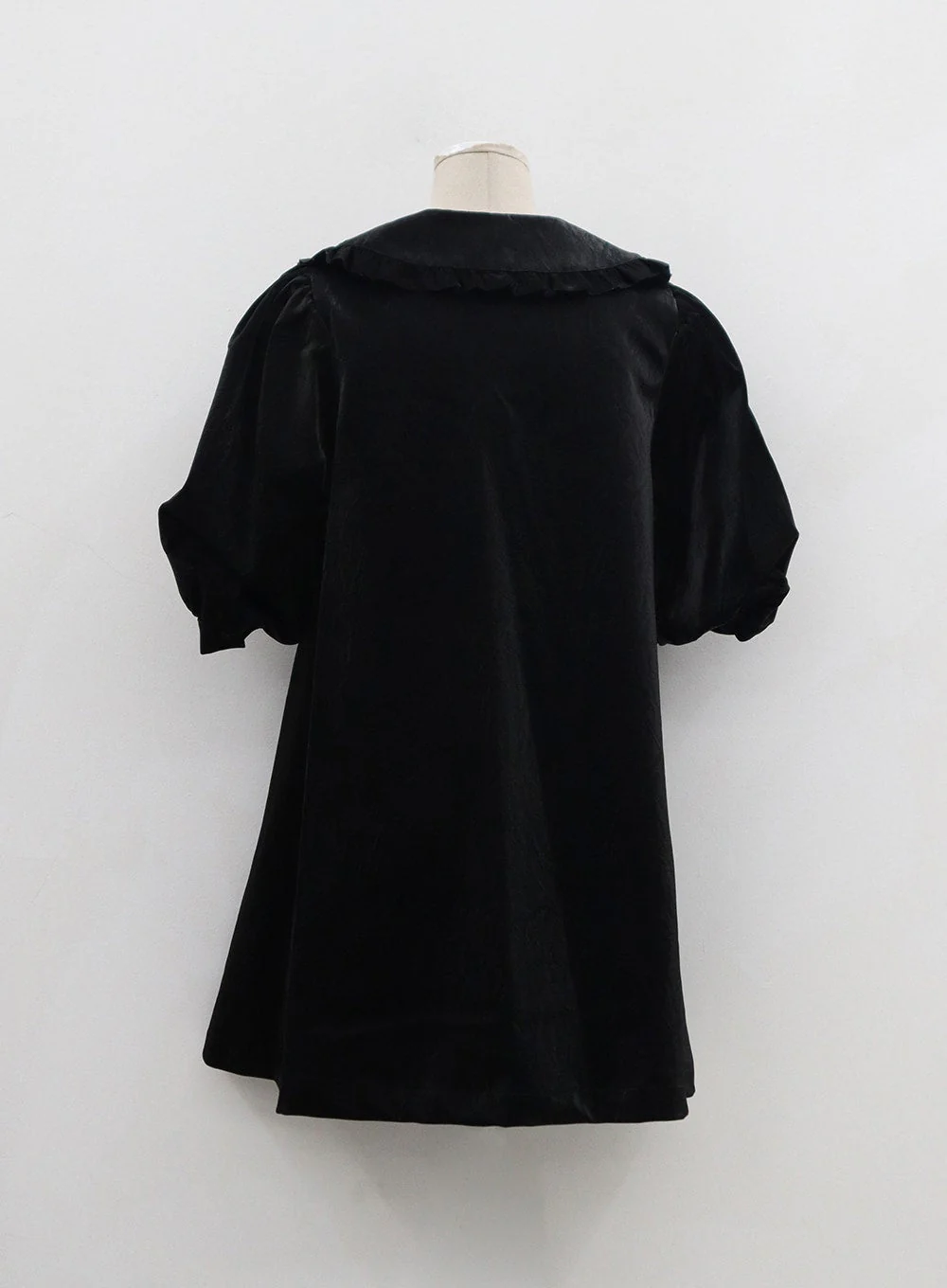 Puff Sleeve Faux Leather Mini Dress BD12 - Image 21