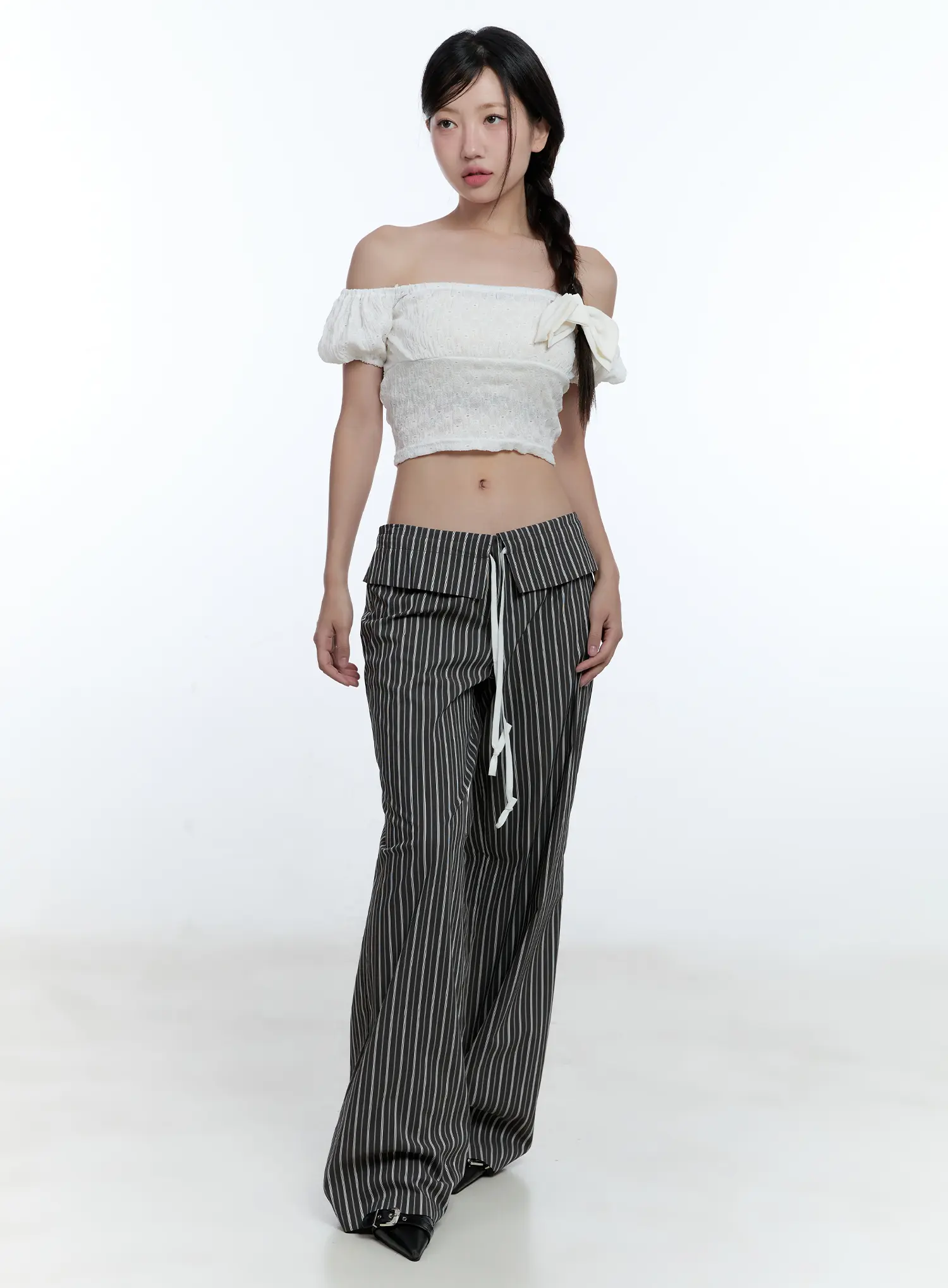 Puff-Sleeve Off-Shoulder Top CU526 - Image 3