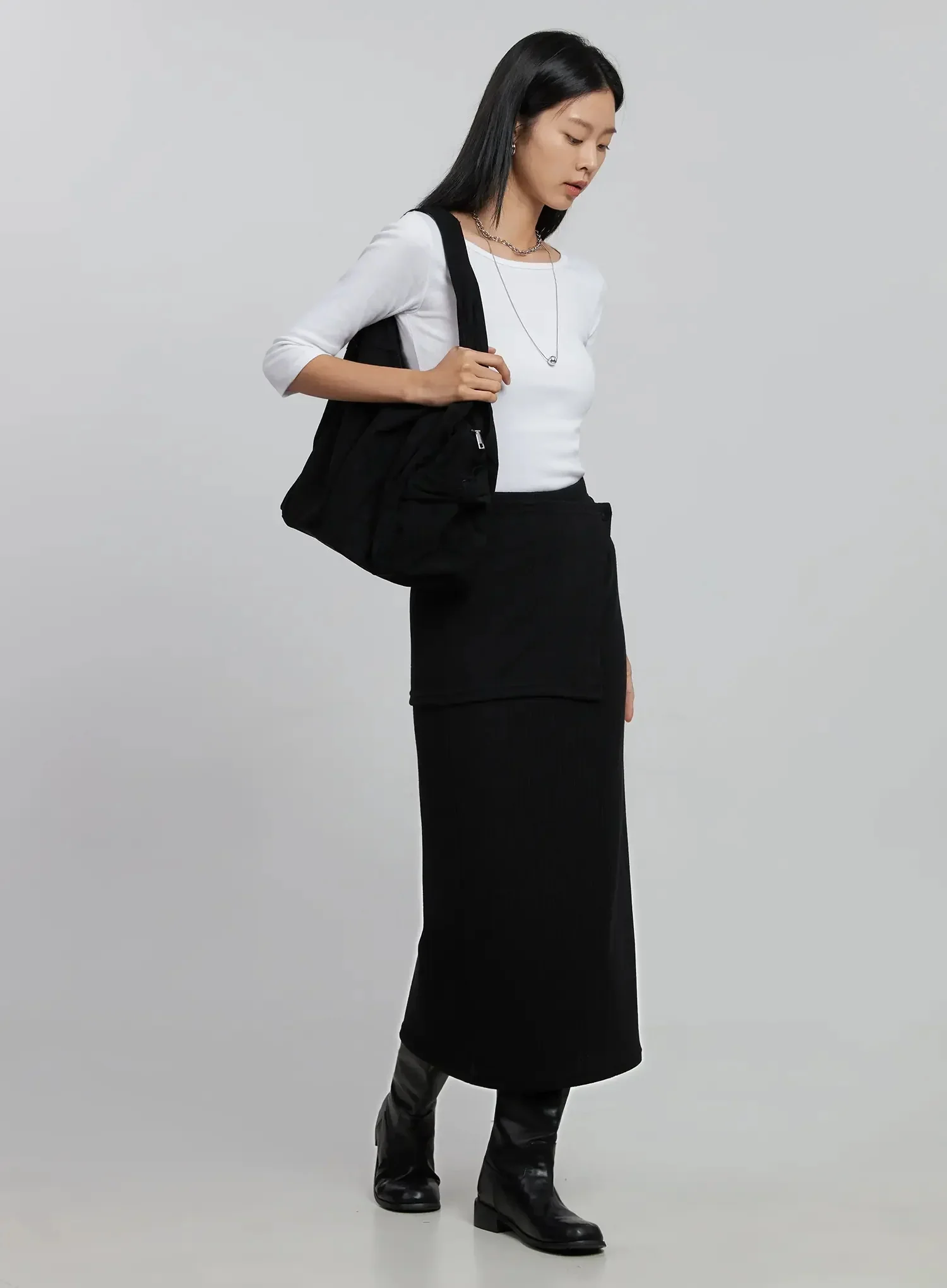 Quarter Sleeve Round Neck Top ID516 - Image 11