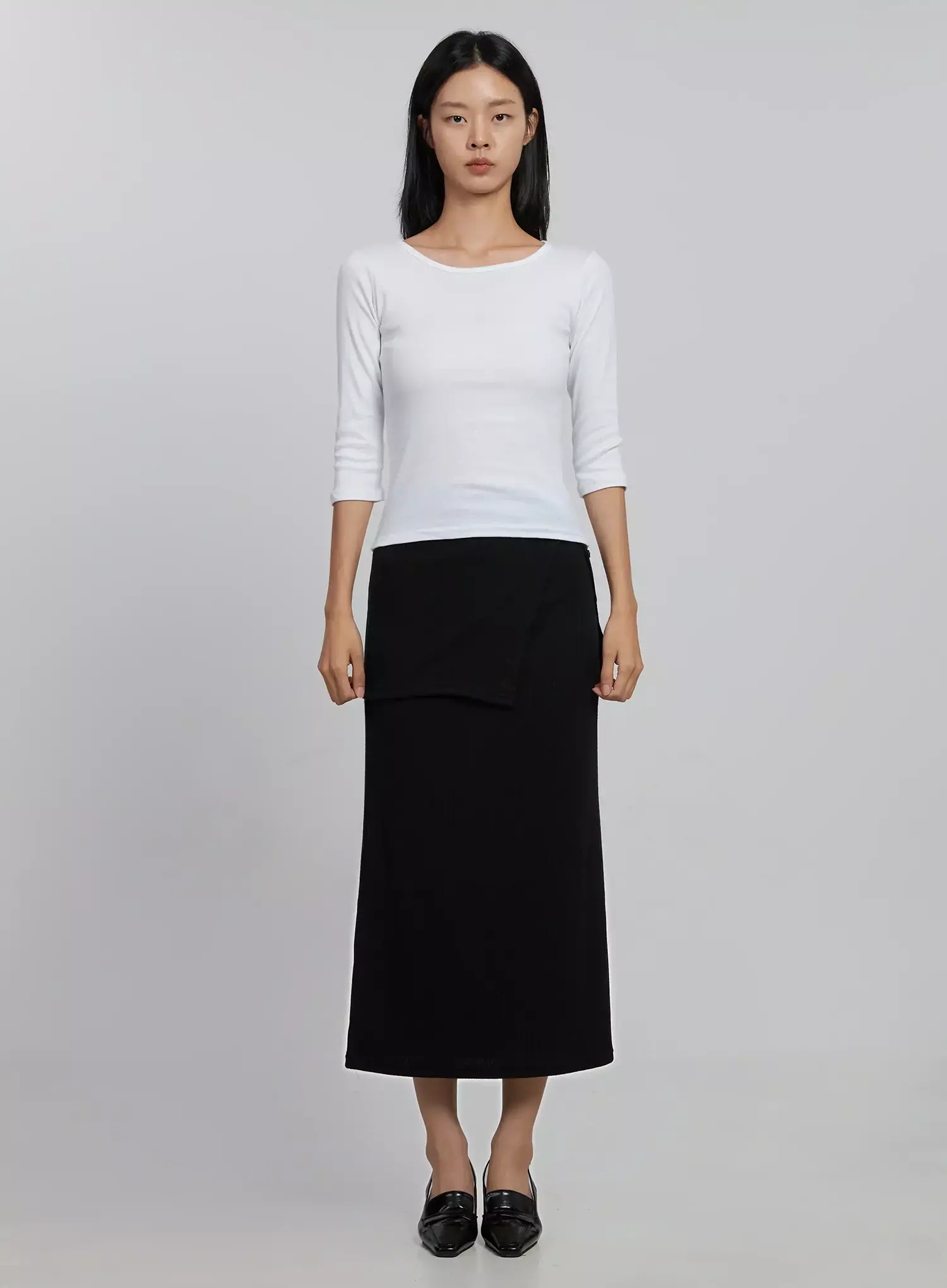 Quarter Sleeve Round Neck Top ID516 - Image 4