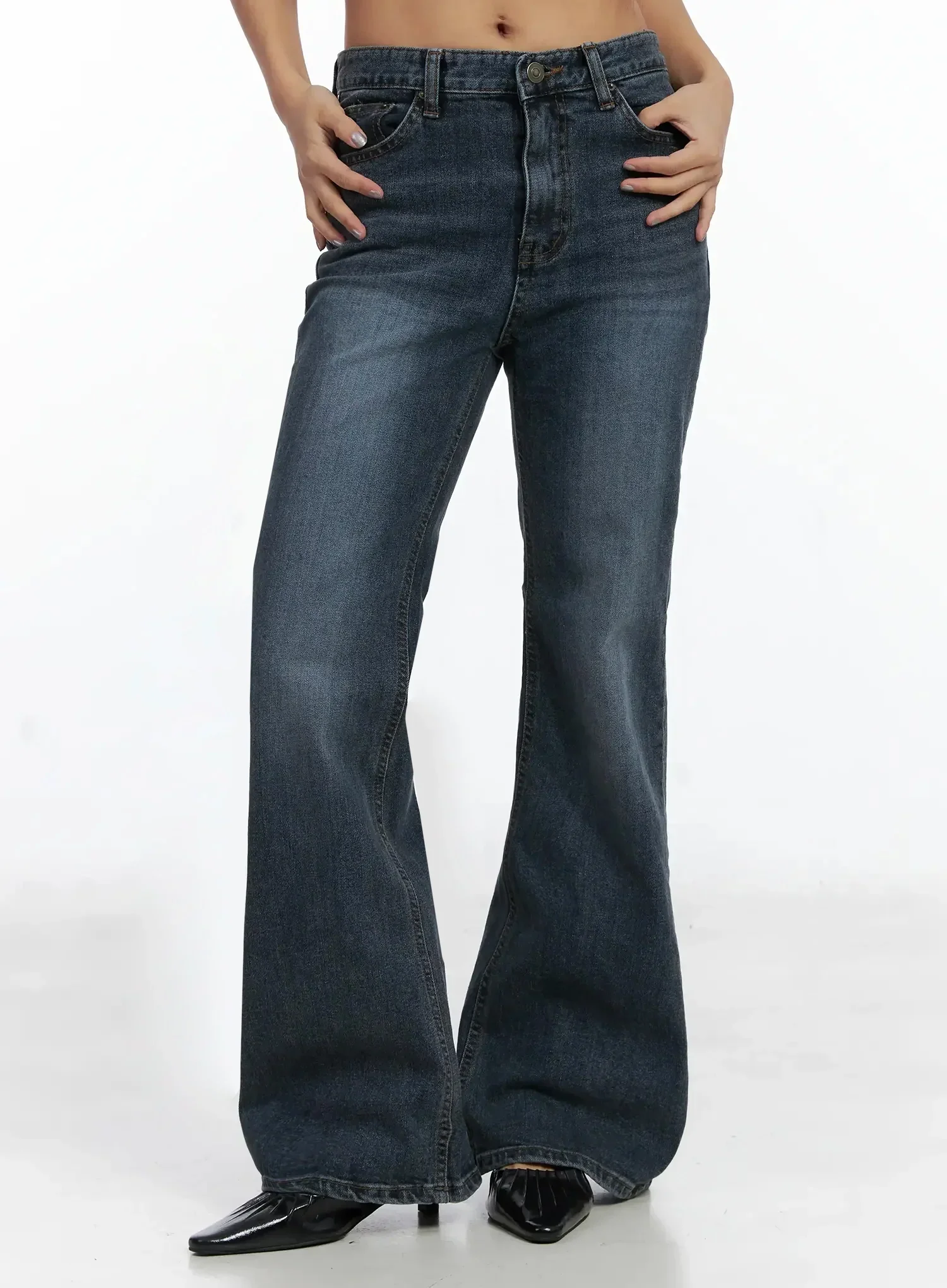 Rara Fleece Flared Jeans ID503 - Image 5