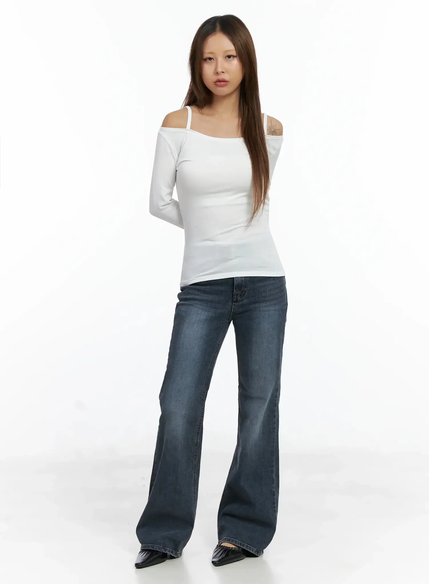 Rara Fleece Flared Jeans ID503 - Image 7