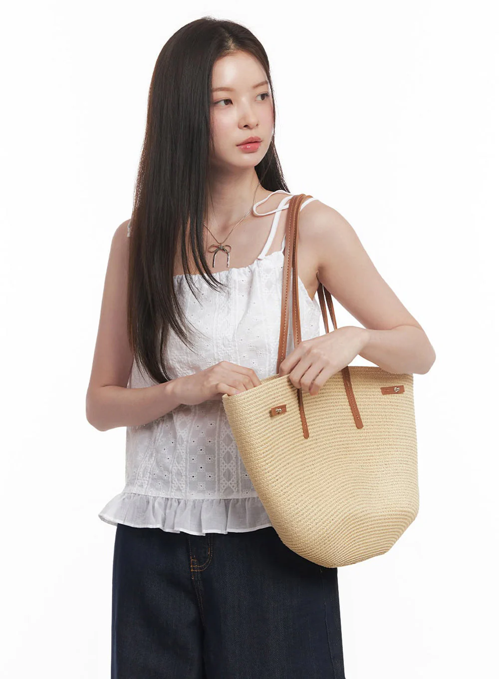 Rattan Tote Shoulder Bag IY509 - Image 5