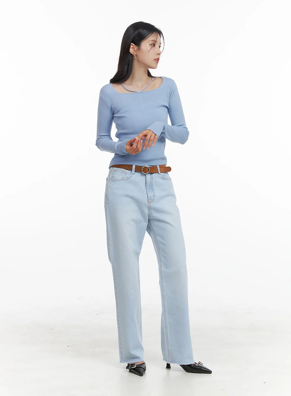 Raw Cut Straight Jeans OA419 - Image 3